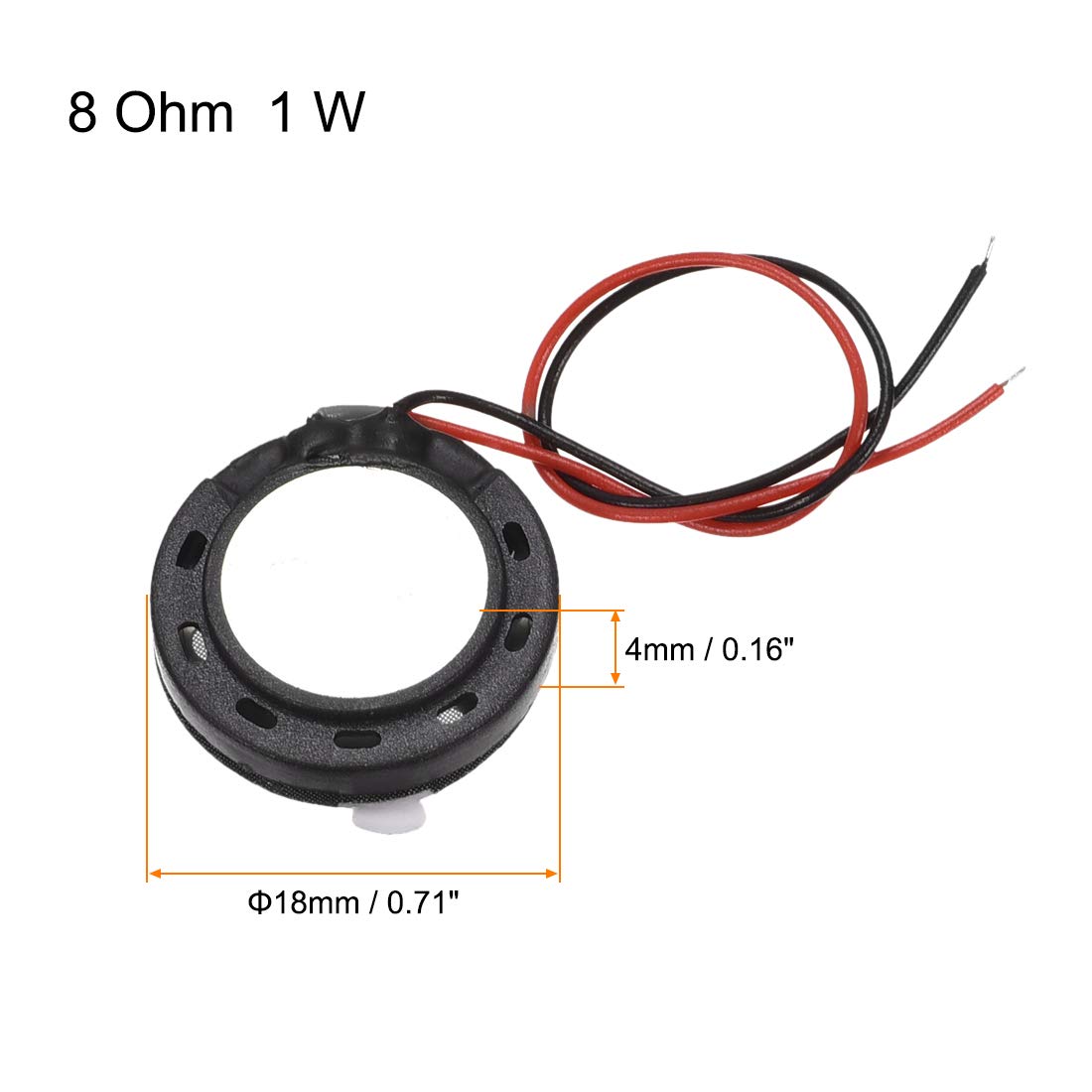 1W 8 Ohm Mini DIY Magnetic Speaker Replacement Loudspeaker 18mm for Mobile Phone - High Quality Audio Component for DIY Electronics, Smartphone Repairs & Portable Speaker Projects