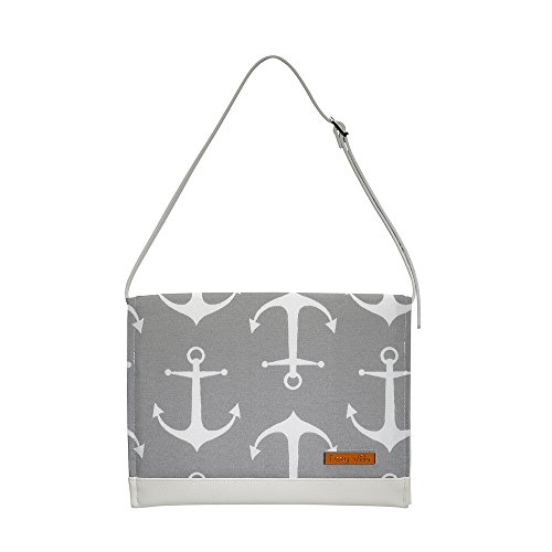 Foxy Vida Diaper Clutch with Anchor Print - Stylish & Functional Baby Changing Bag for Moms - Perfect for Travel, Outings & Nursery Organization