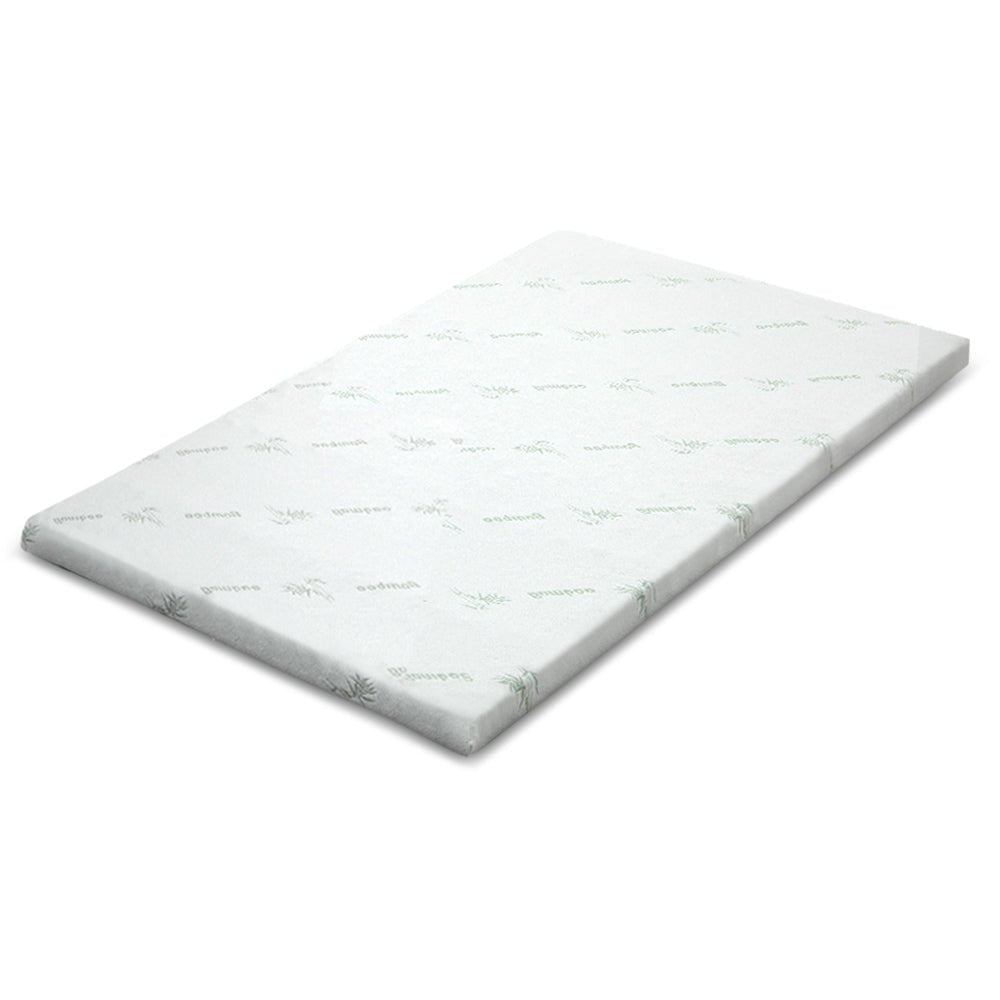 Cool Gel Memory Foam Mattress Topper with Bamboo Cover - 5cm King Size | Pressure Relief & Temperature Regulation for Back Pain & Hot Sleepers | Perfect for Bedroom, Guest Room & Dorm