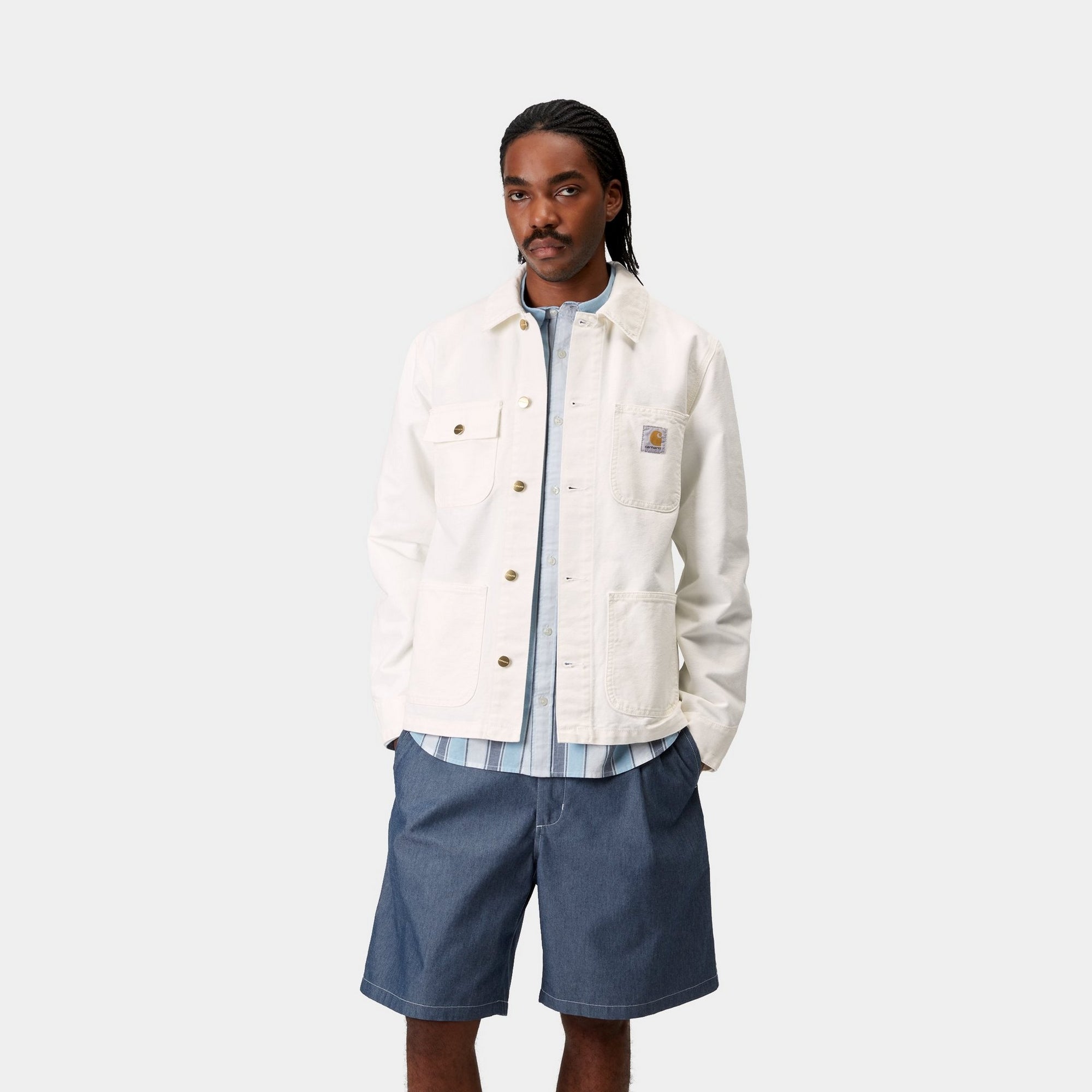 Michigan Chore Coat for Men - Spring Waxed Cotton Jacket (Rinsed Finish) | Durable Workwear for Outdoor Activities, Hiking & Casual Wear
