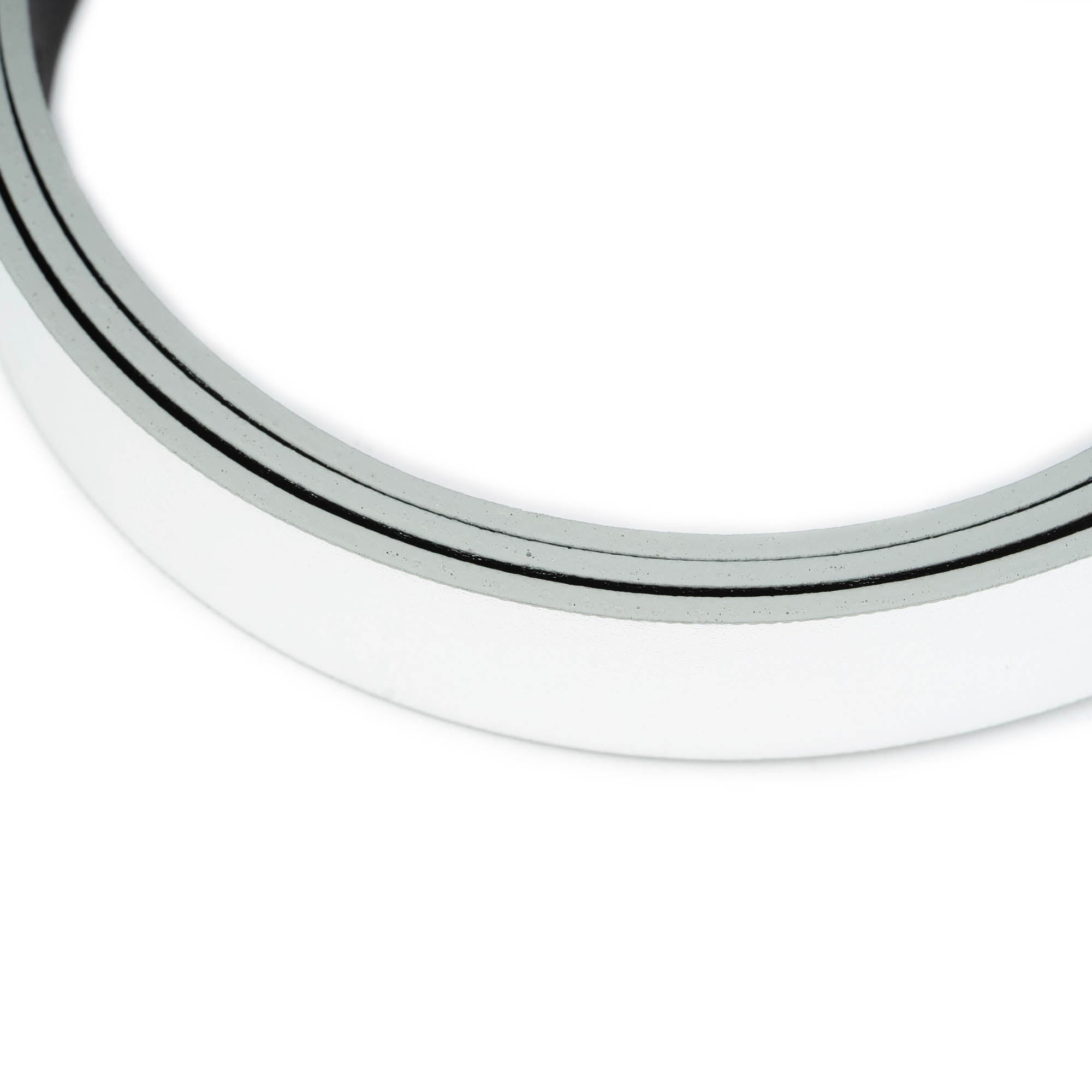 2.5 cm Silver Genuine Leather Belt Strap for Versace Buckles - Women's Replacement Belt - Perfect for Fashion Accessories, Outfit Styling & Everyday Wear