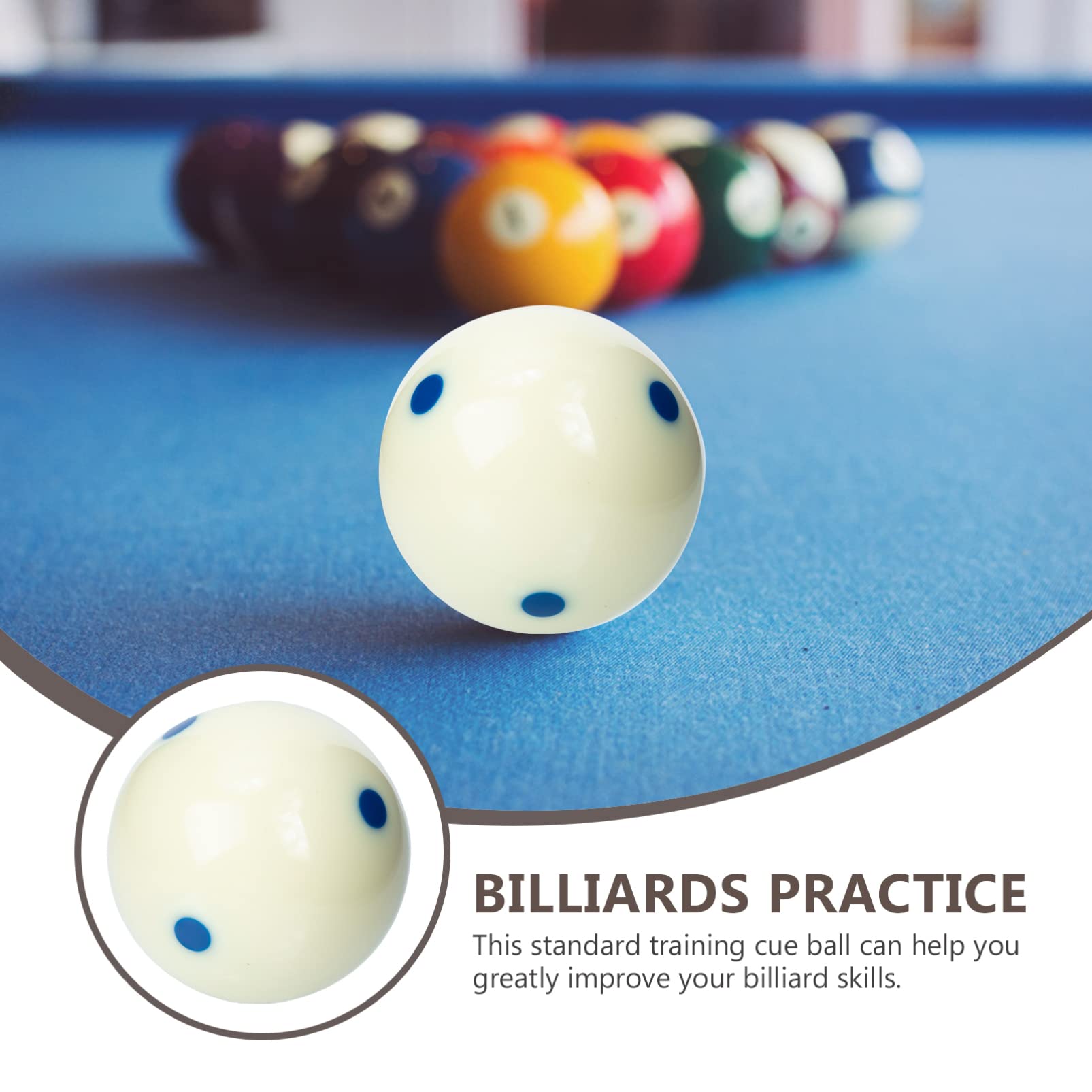 Professional Billiard Cue Ball - White Replacement Pool Cue Accessory for Training & Game Play | Durable Billiard Balls for Clubs, Swimming Pools & Home Game Rooms