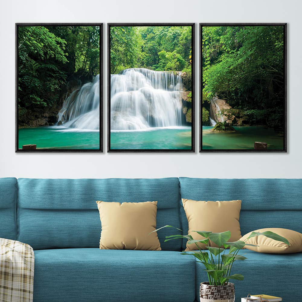 Wall26 3-Panel Framed Canvas Wall Art Set - 16x24 Inch Scenic Landscape Prints for Living Room & Bedroom Decor - Ready to Hang Home Decoration (Perfect for Modern Interior Design & Housewarming Gifts)