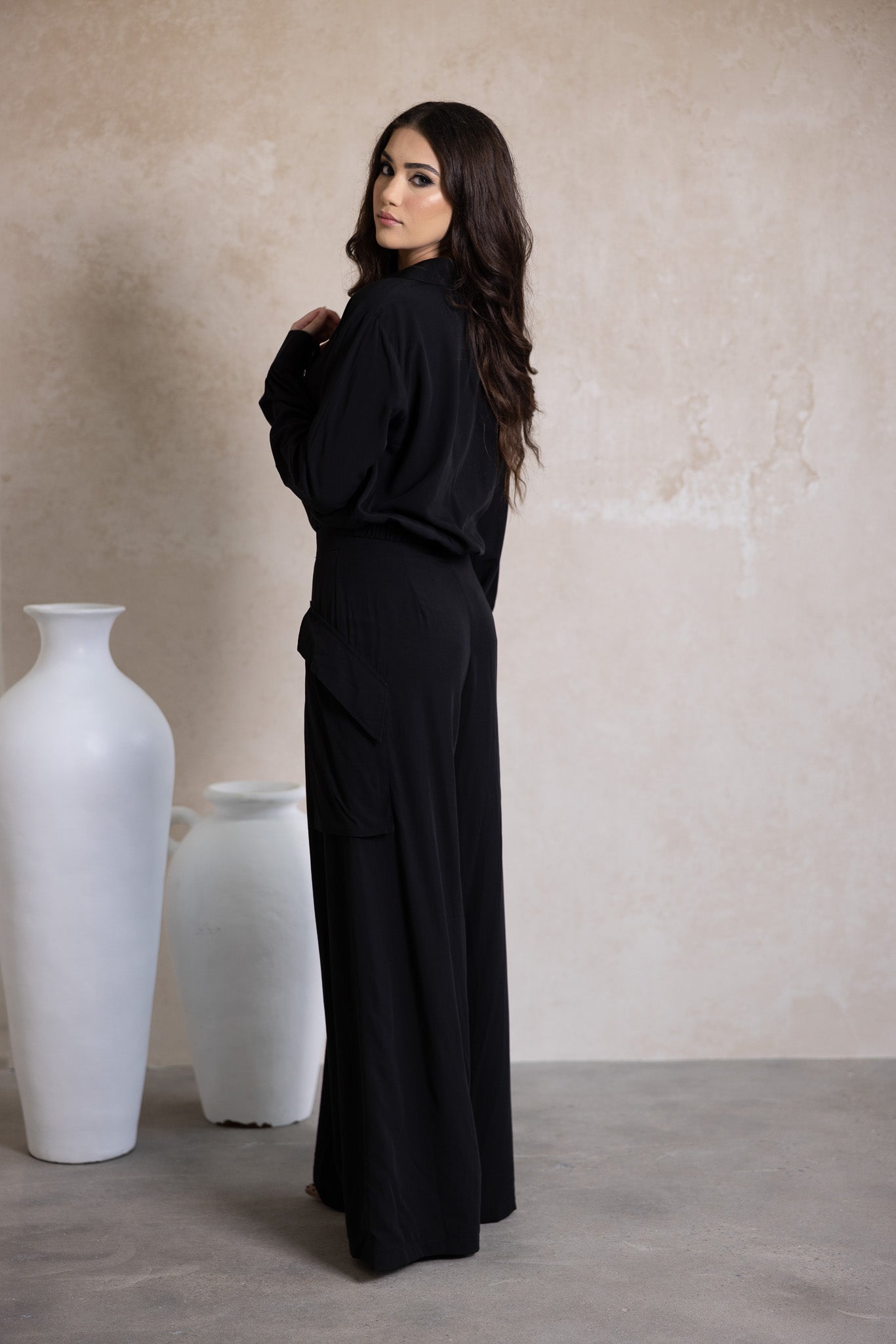 Lydia Pocket Wide Leg Pants for Women - Comfortable High Waist Trousers with Side Pockets | Perfect for Work, Travel & Casual Outfits