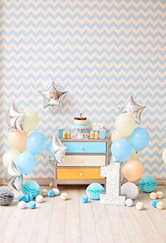 Leyiyi 4x6ft Photography Backdrop - Princess 1st Birthday Party Decor with Balloons, Cake & Gifts | Wood Floor Modern Room Background for Studio Portraits, Video Props & Dessert Table Scenes