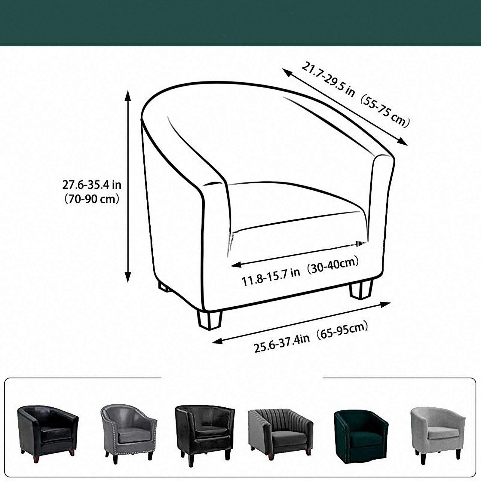 Stretch Spandex Jacquard Club & Cafe Chair Slipcover - Breathable, Washable Chair Protector for Home, Office, Restaurant - White - Perfect for Dining, Lounge, and Outdoor Use