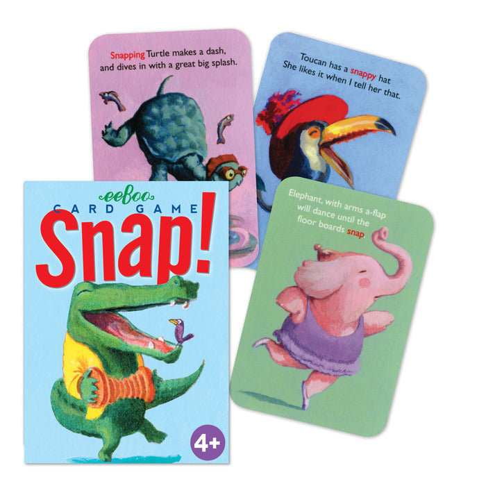 EEBOO Snap Card Game - Fun & Educational Matching Game for Kids & Families - Perfect for Parties, Travel & Indoor Play