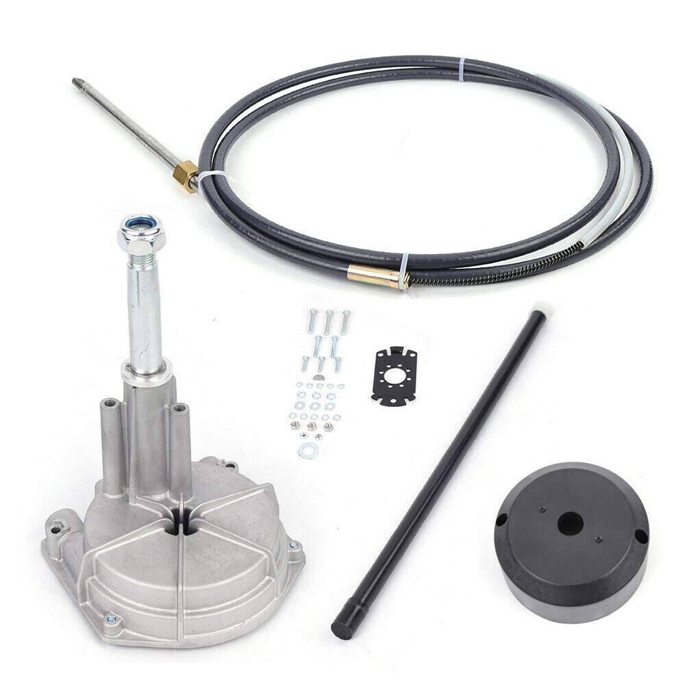 YIYIBYUS 12Ft Marine Boat Rotary Steering System Kit with 12’ Steering Cable & 3/4