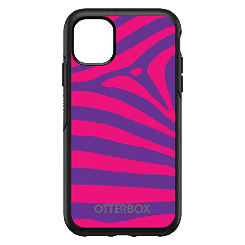 Purple Hot Pink Zebra Skin Stripes On Black Case