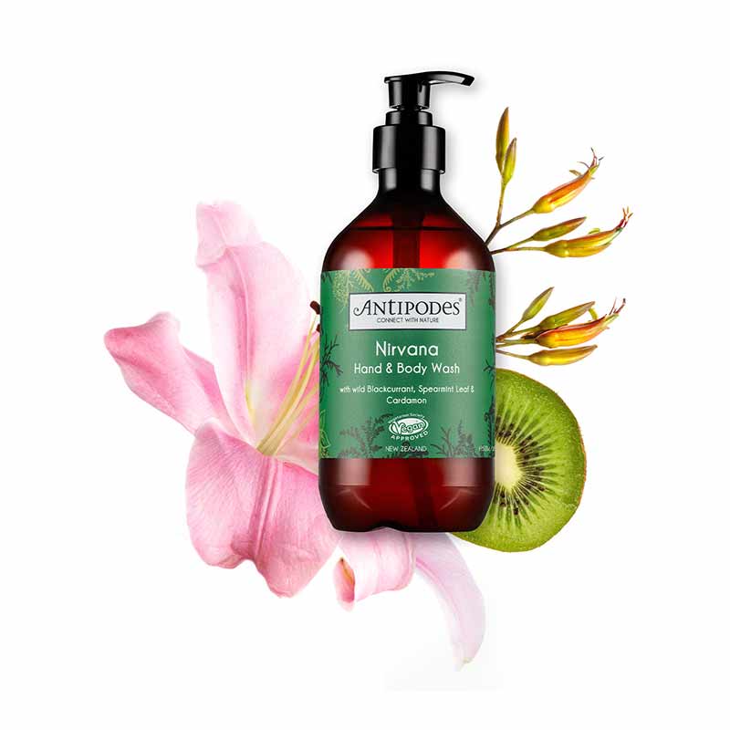 Antipodes Nirvana Hand and Body Wash - Organic & Vegan Moisturizing Soap for Dry Skin - Perfect for Home, Spa & Travel Use