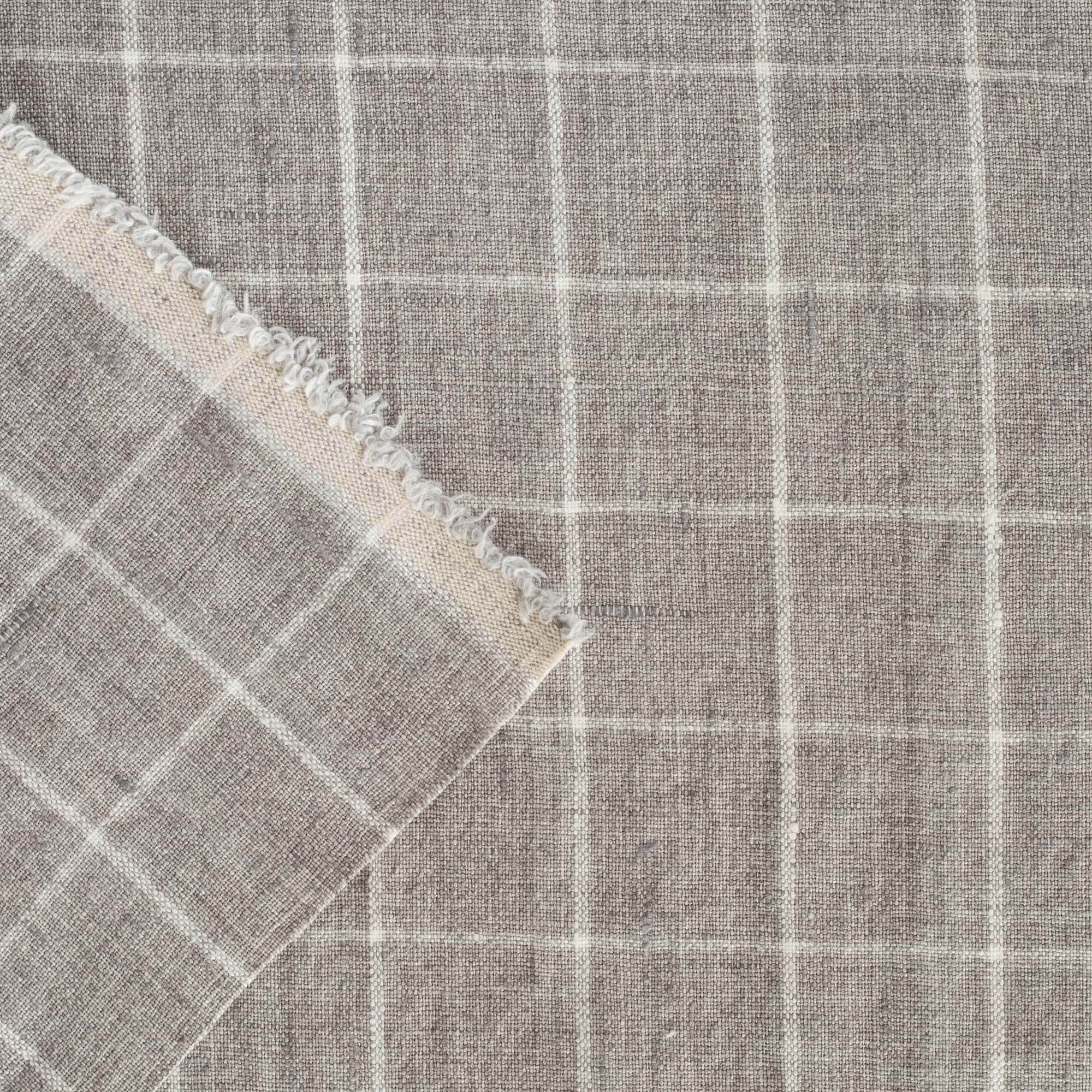 Premium Butler Check Fabric - Stone Grey Upholstery Material for Sofas, Chairs & Home Decor | Durable & Stylish Textile for DIY Projects & Interior Design