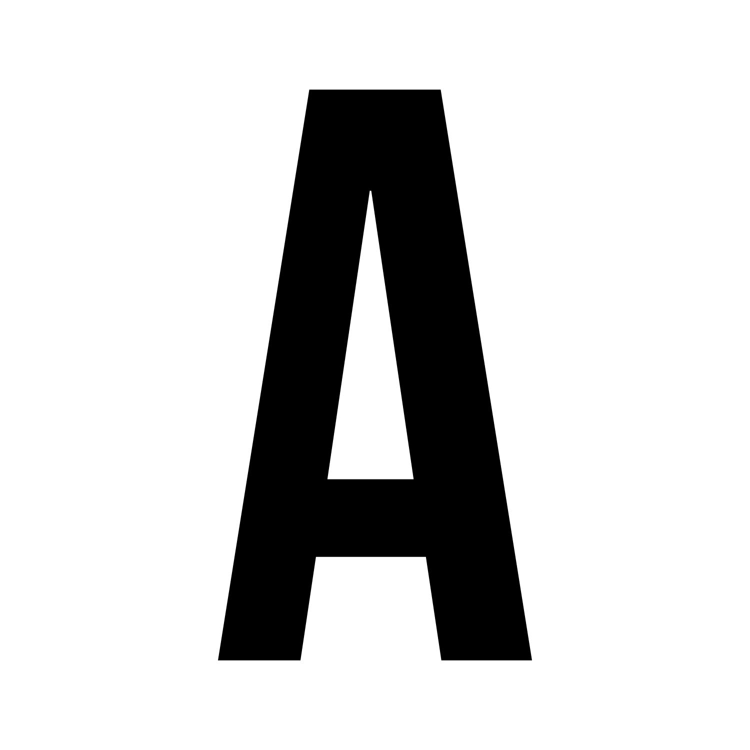 Personalized Large Alphabet Vinyl Wall Decal - Single Letter A in Black - DIY Home, Office, Laptop, Coffee Mug & Luggage Decor for Parties & Gifts