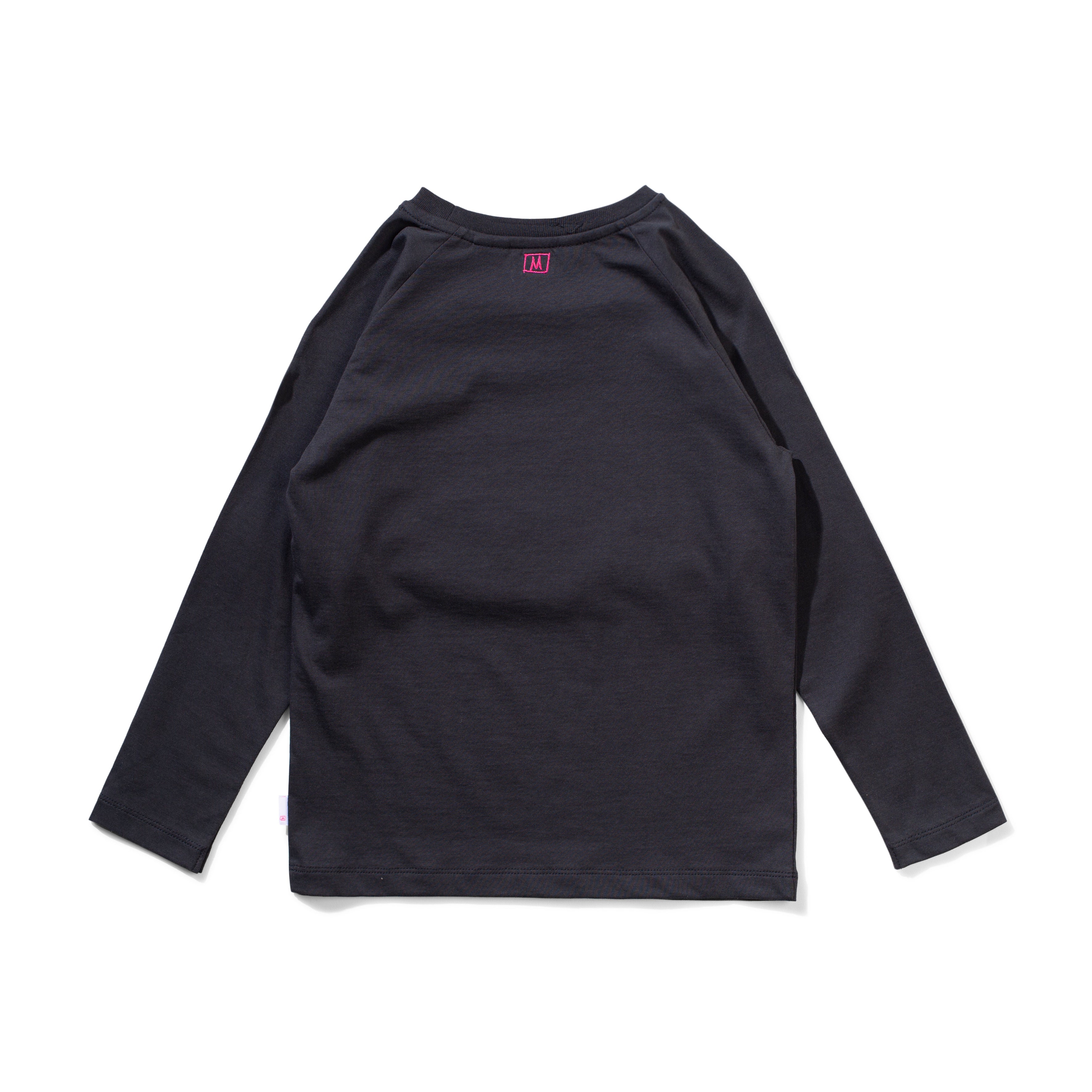 Missie Munster Big Cat Long Sleeve T-Shirt for Women - Black - Perfect for Casual Wear, Halloween Costumes & Cat Lover Gifts