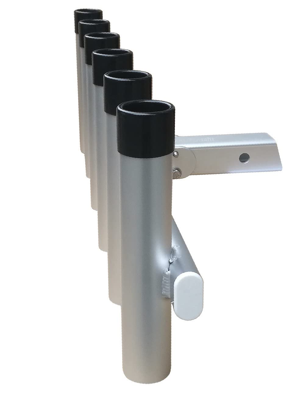 Brocraft Hitch Mount 6 Pole Fishing Rod Holder - Heavy Duty Truck Rod Rack for Pickup & SUV - Perfect for Beach, Lake & River Fishing Trips