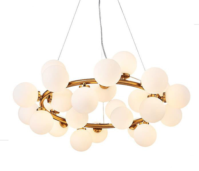 Elegant Natalie Orb Chandelier - Modern Crystal Ceiling Light Fixture for Dining Room, Bedroom & Living Room Decor