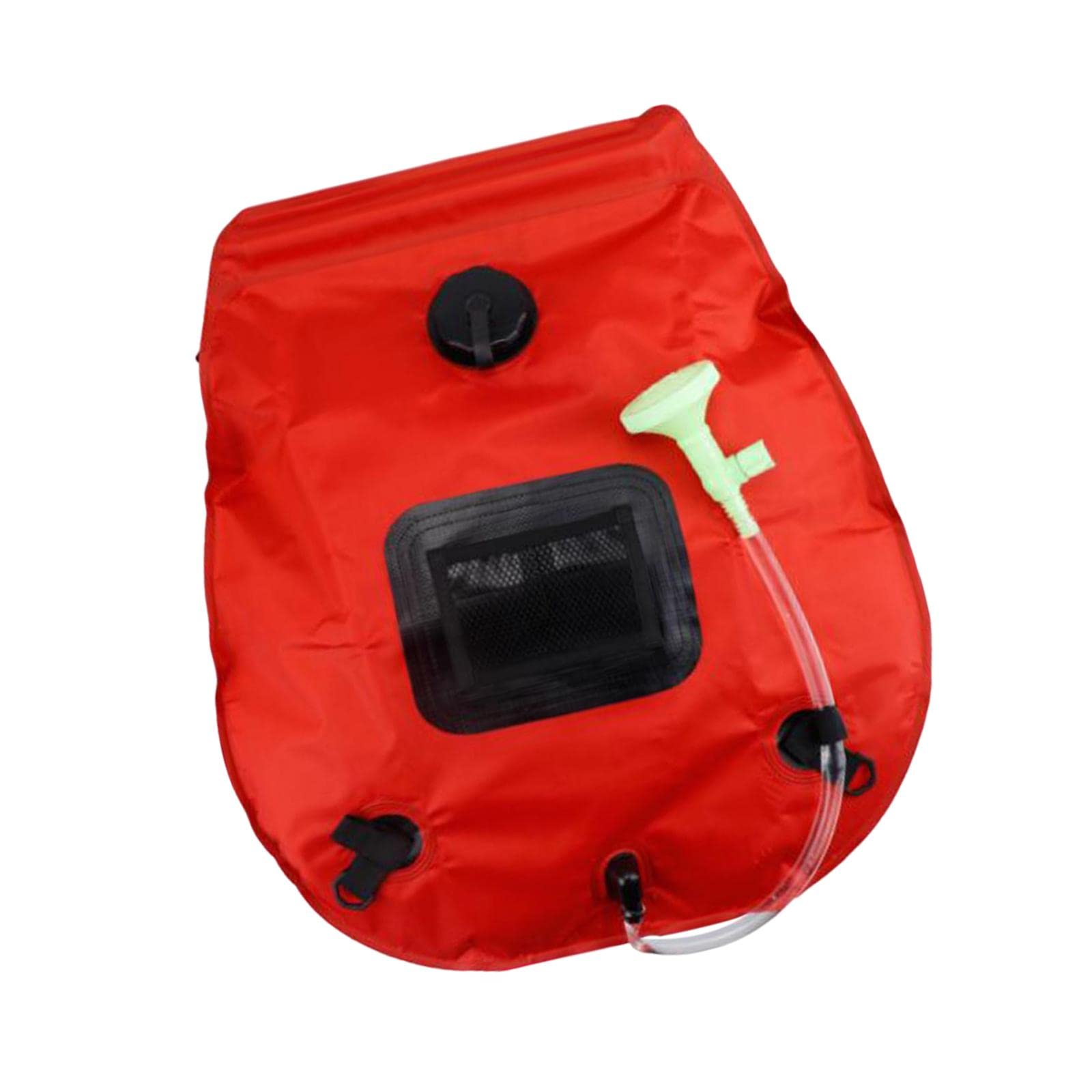 Menolana 5 Gallon/20L Solar Camping Shower with Silicone Handle & Removable Hose - Portable Outdoor Shower for Travel, Hiking, Beach & RV Use