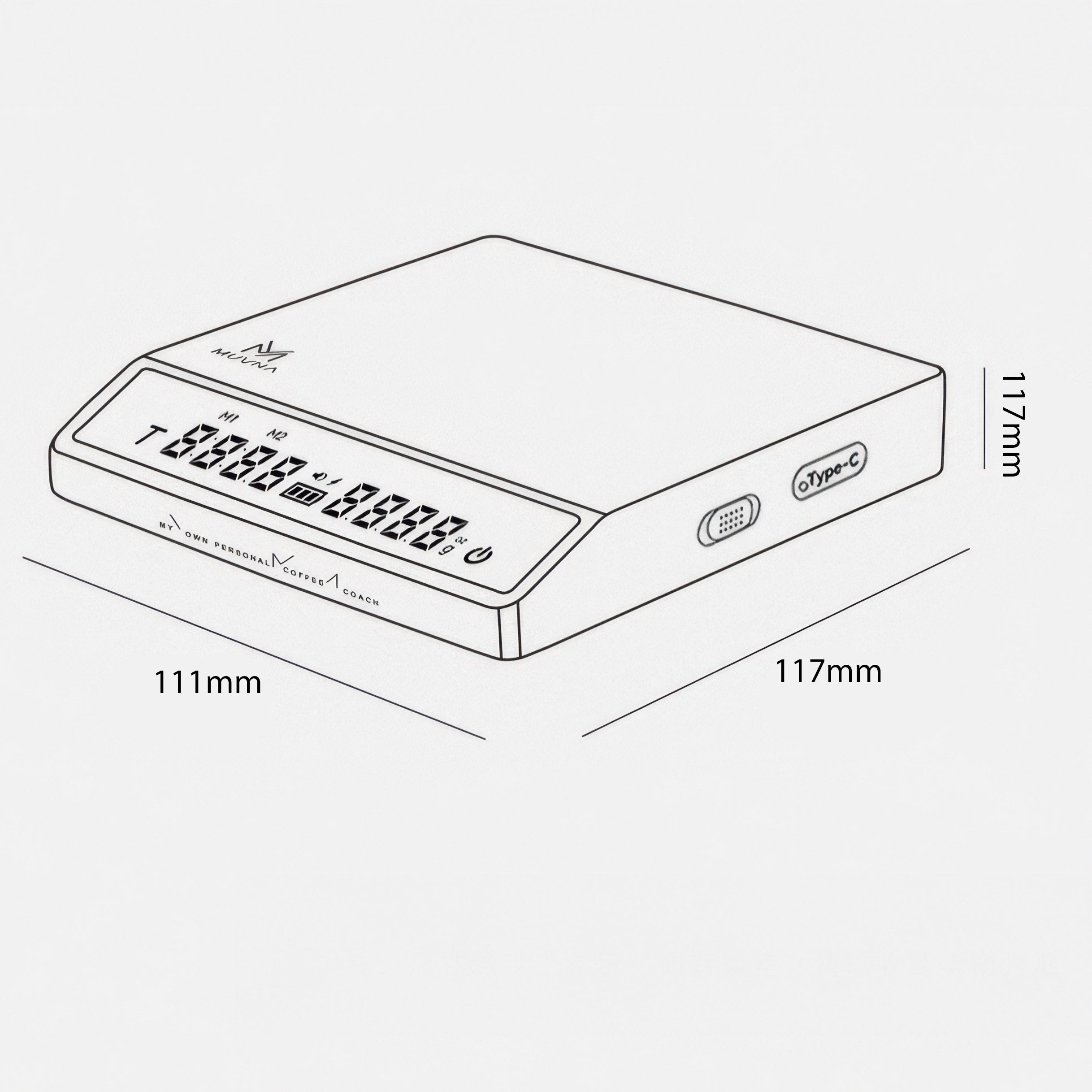Precision Brew Walnut Digital Coffee Scale with Timer - Accurate Espresso & Pour Over Scale for Specialty Coffee, Home Barista & Coffee Shops