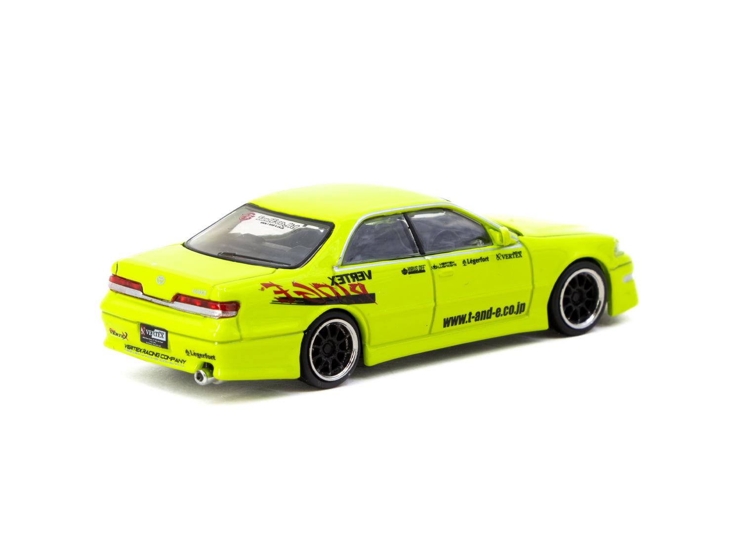 Tarmac Works 1/64 Scale Toyota Mark II JZX100 Diecast Model Car - Light Green Tokyo Auto Salon 2025 Special Edition - Perfect for Collectors & Car Enthusiasts - Display on Desk or Showcase