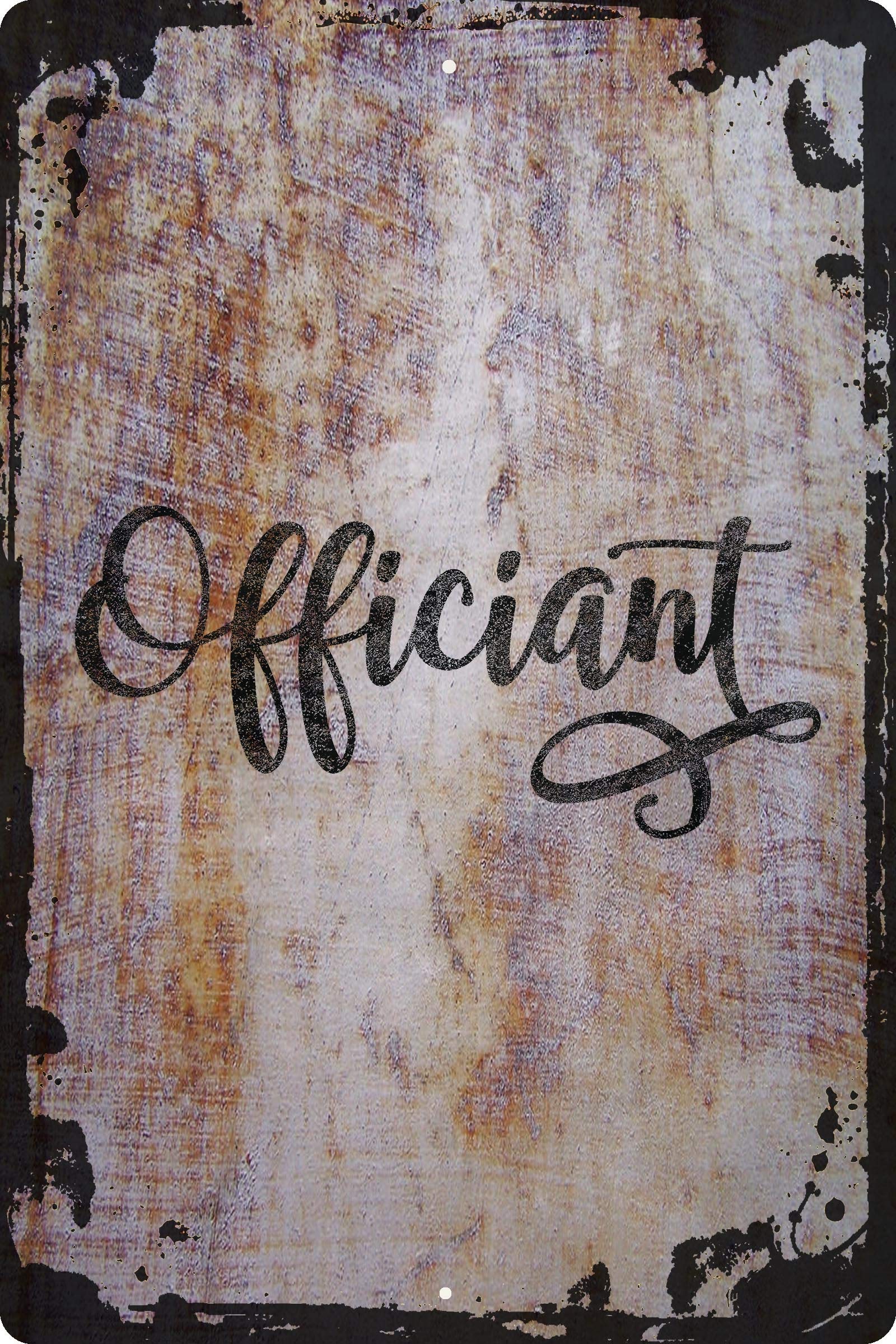 Elegant Cursive Wedding Officiant Wall Sign - Romantic Marriage Ceremony Decor for Couples - Unique Love-Themed Home Art & Funny Gift for Anniversaries
