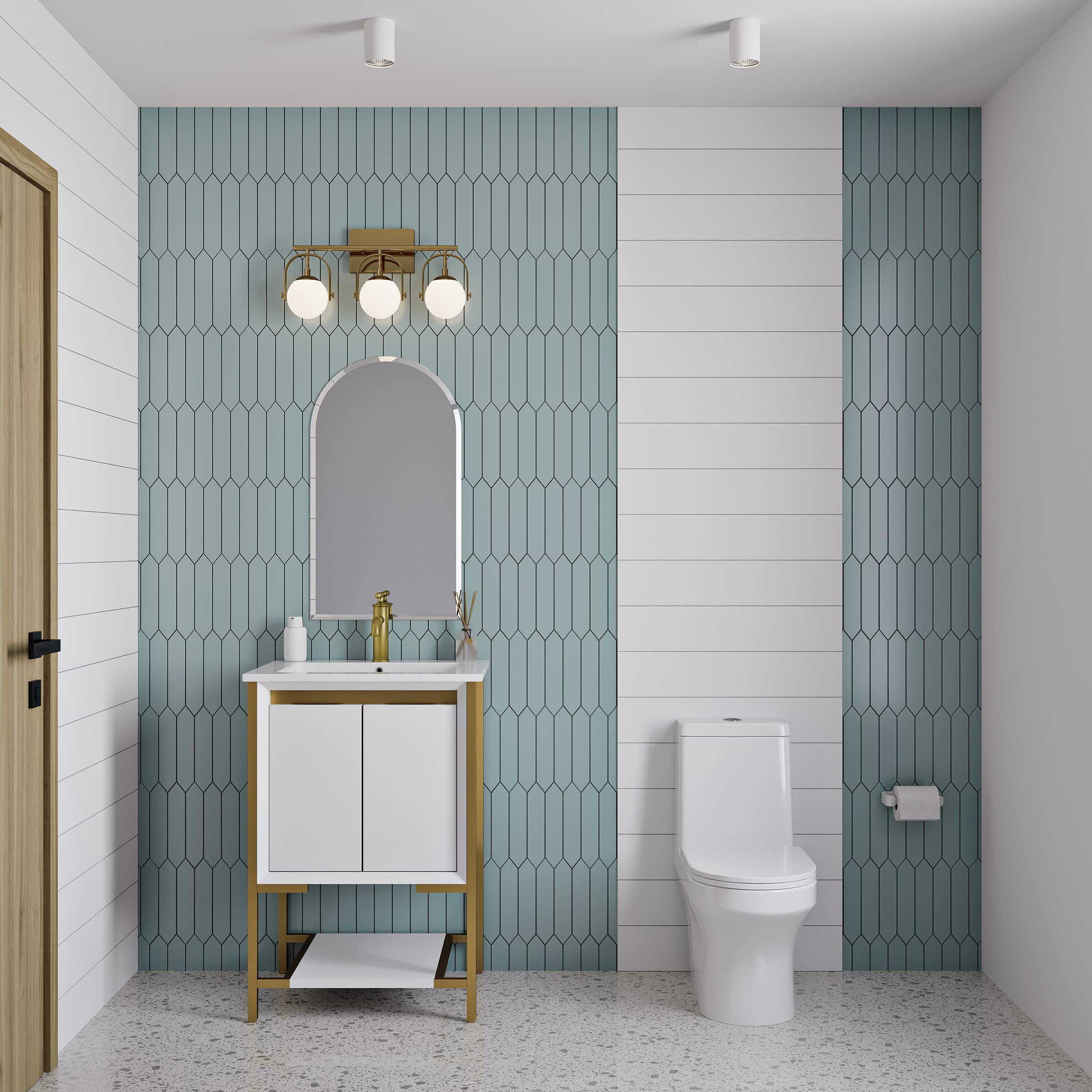 Bron One-Piece Elongated Toilet with Dual Vortex Flush Technology | 1.1/1.6 GPF Water Efficient | Perfect for Modern Bathrooms & Small Spaces