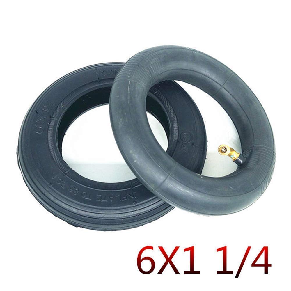JYCCH 6-Inch Explosion-Proof Solid & Inflatable Electric Scooter Tires (6x1 1/4) - Easy Installation for Mini E-Scooter Replacement - Perfect for Commuting, Urban Travel & Last-Mile Transportation