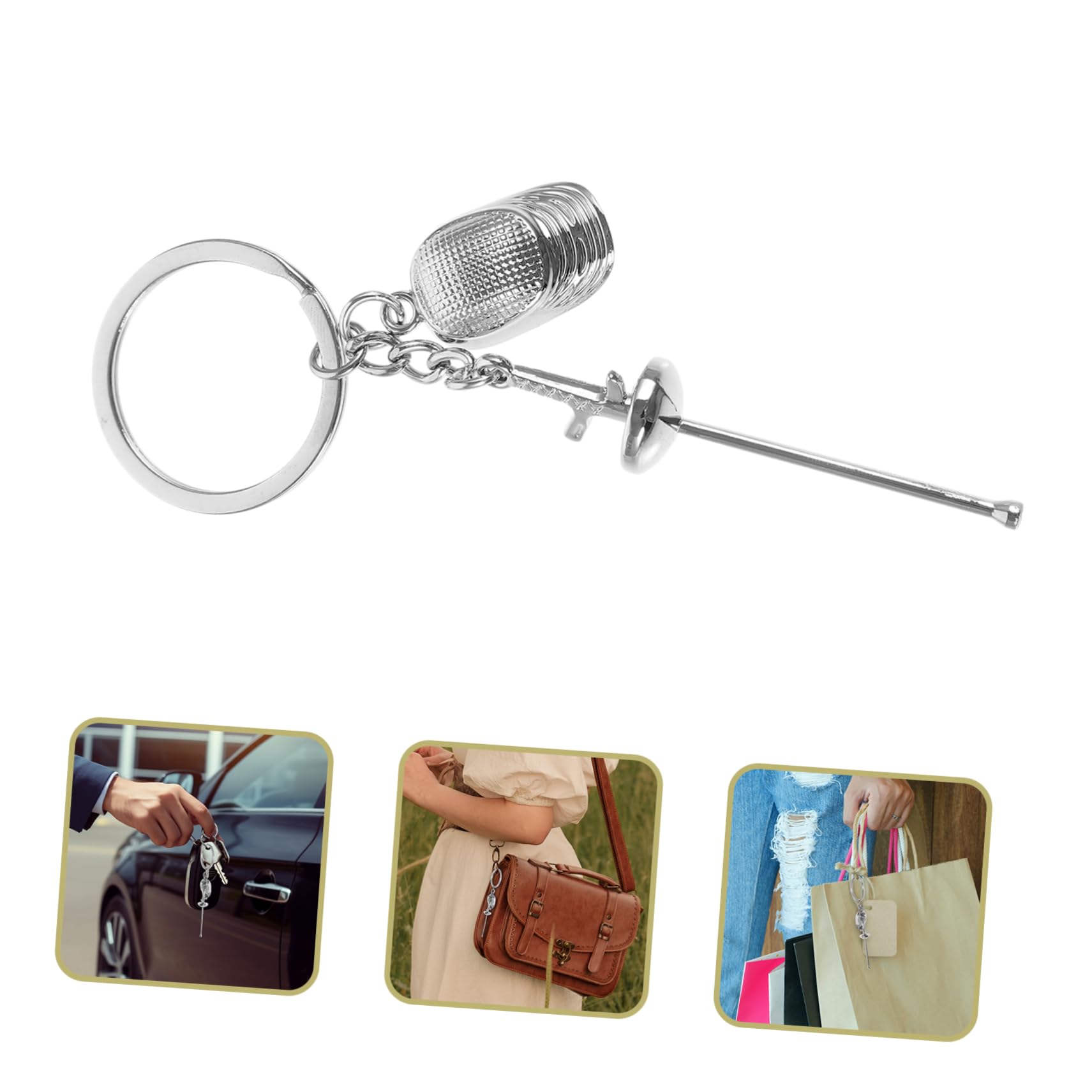 Fencing Keychain - Elegant Fencing Sport Key Ring Pendant for Backpacks & Gifts | Perfect for Fencing Enthusiasts, Coaches & Team Gifts