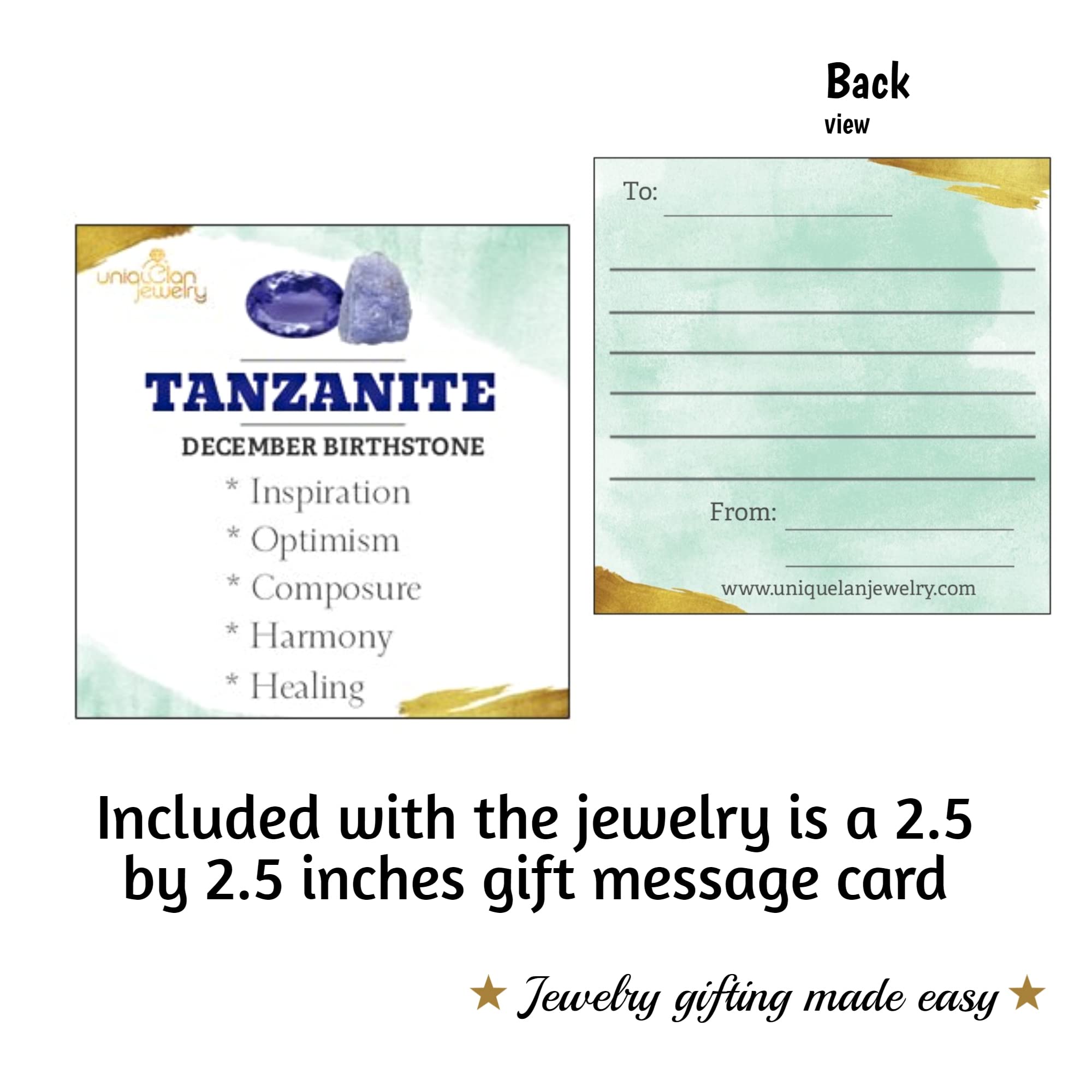 Genuine Tanzanite Drop Earrings in 14K White Gold - December Birthstone Jewelry for Women, Anniversary Gift, Christmas Present, Mother's Day & Birthday Gift - Perfect for Evening Wear, Special Occasions & Gift Giving