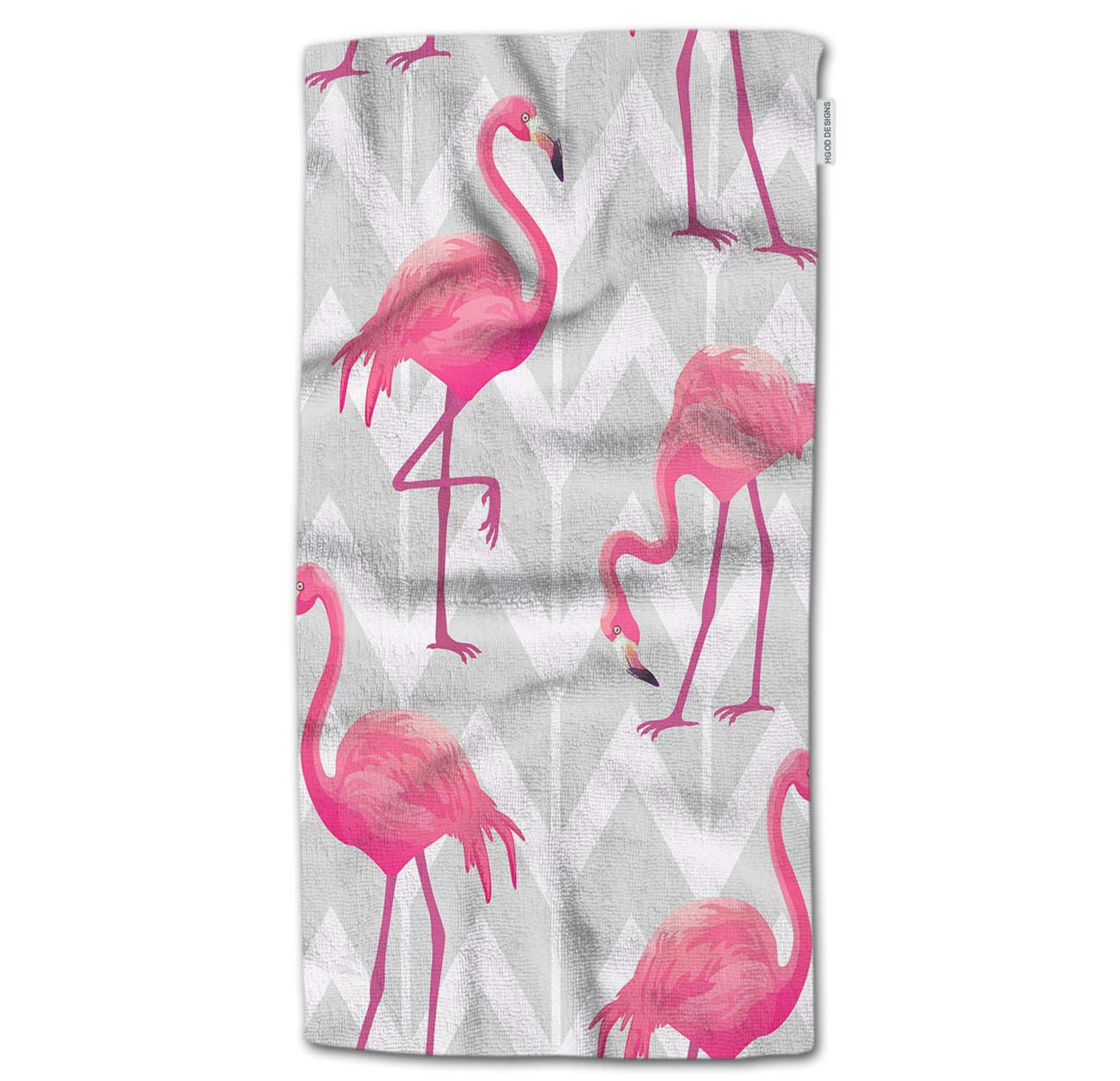 HGOD DESIGNS Flamingo Hand Towel Set - 30x15 Inch Soft Absorbent Bath & Kitchen Towels with Tropical Pink Flamingo Pattern - Perfect for Bathroom Decor, Beach House, and Coastal Themed Homes