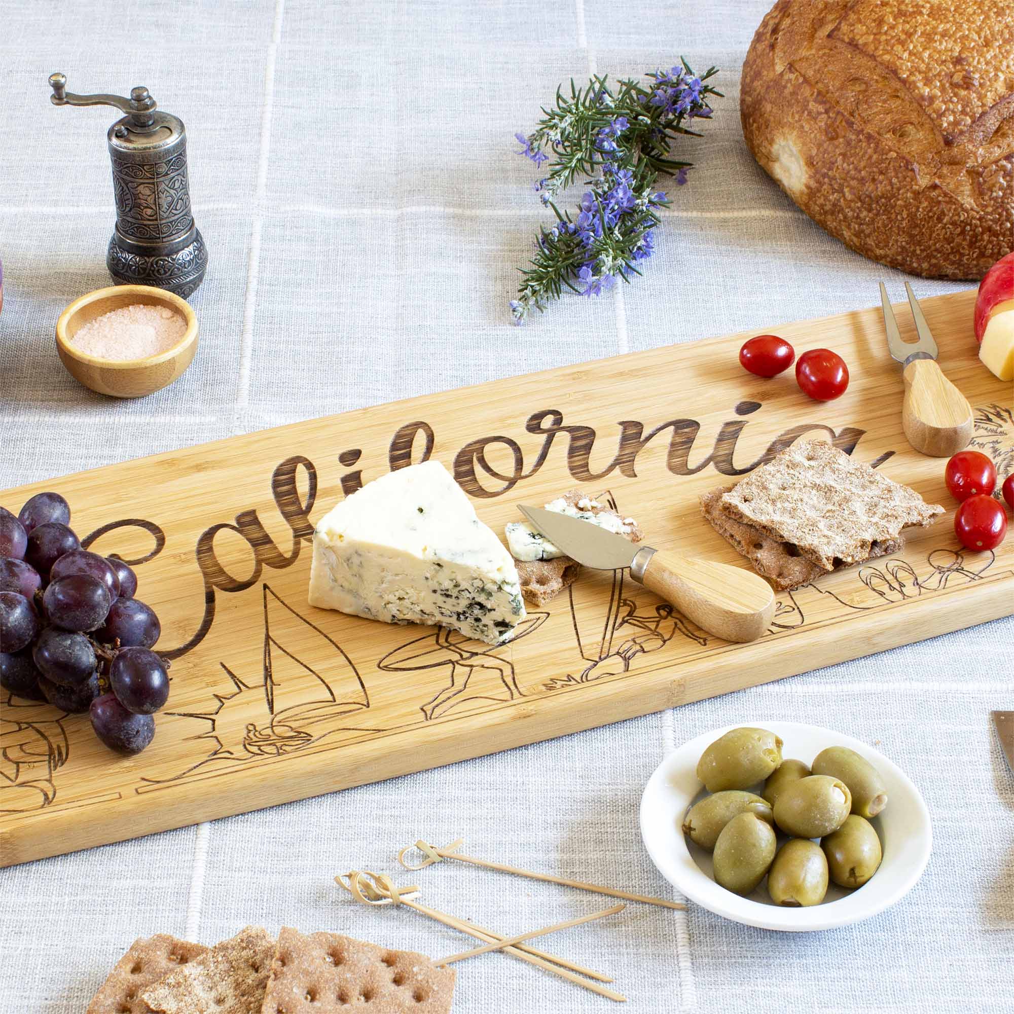 Premium California Engraved XL Charcuterie Board - 30