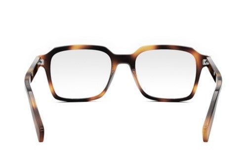 Celine THIN CL50139I 053 Shiny Havana Geometric Men's Eyeglasses - Premium Designer Sunglasses for Men with UV Protection - Perfect for Outdoor Activities, Driving & Fashion Statement