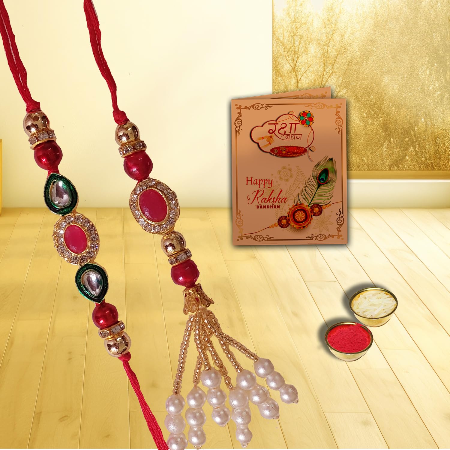 Premium Rakhi Gift Set for Brother & Sister-in-Law | Traditional Rakhsha Bandhan Combo with Beautiful Rakhi & Gifts | Perfect Bhaiya Bhabhi Rakhi Present for Indian Festival Celebration | Thoughtful Rakhi Gift for Brother, Bhaiya, Bhabhi | Ideal for Raksha Bandhan, Family Gatherings & Cultural Events
