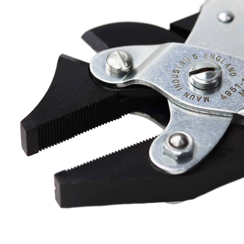 Maun 4951-160 Professional Side Cutter Parallel Pliers 160mm - Hard Wire & Spring Cutting Tool (2.5mm Hard/4.0mm Soft Wire) with Serrated Jaws & V-Slot for Secure Grip - Ideal for Jewelry Making, Electrical Work, and DIY Crafts