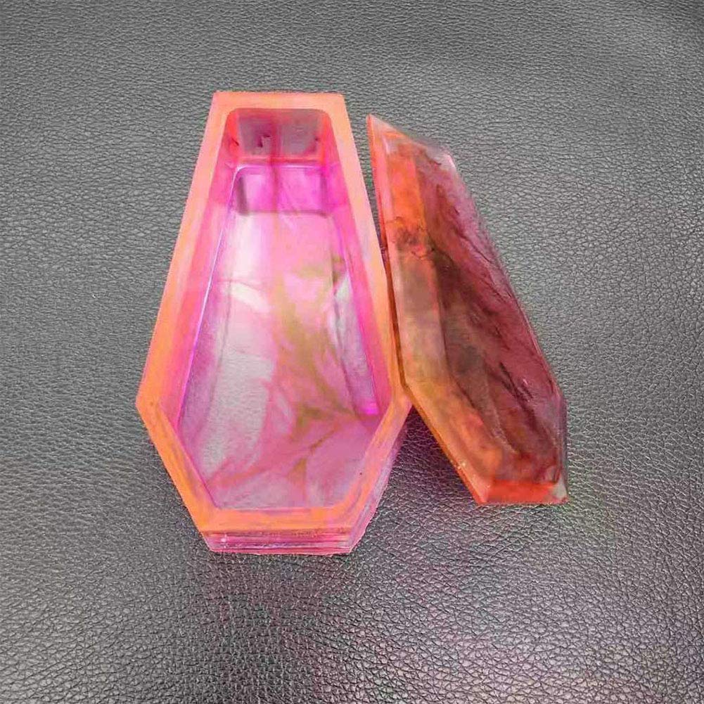 Dark Vampire Coffin Shaped Resin Mold for Jewelry Making - Crystal Epoxy Silicone Mold, DIY Craft Supplies, Handmade Jewelry Storage Box - Perfect for Halloween Decor, Gothic Jewelry Displays & Unique Gift Packaging