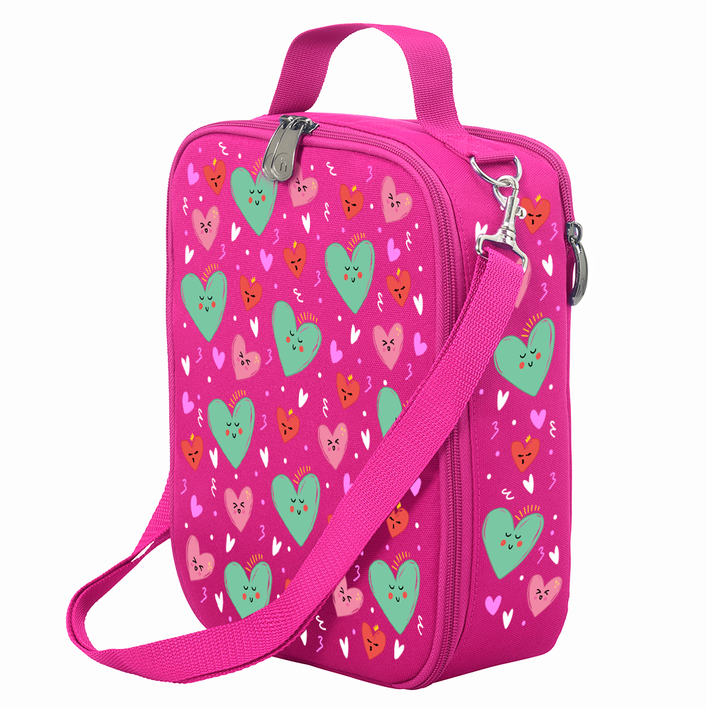 Sweet Hearts Insulated Lunch Bag for Women & Kids - Cute & Leak-Proof Food Container for School, Work & Picnics