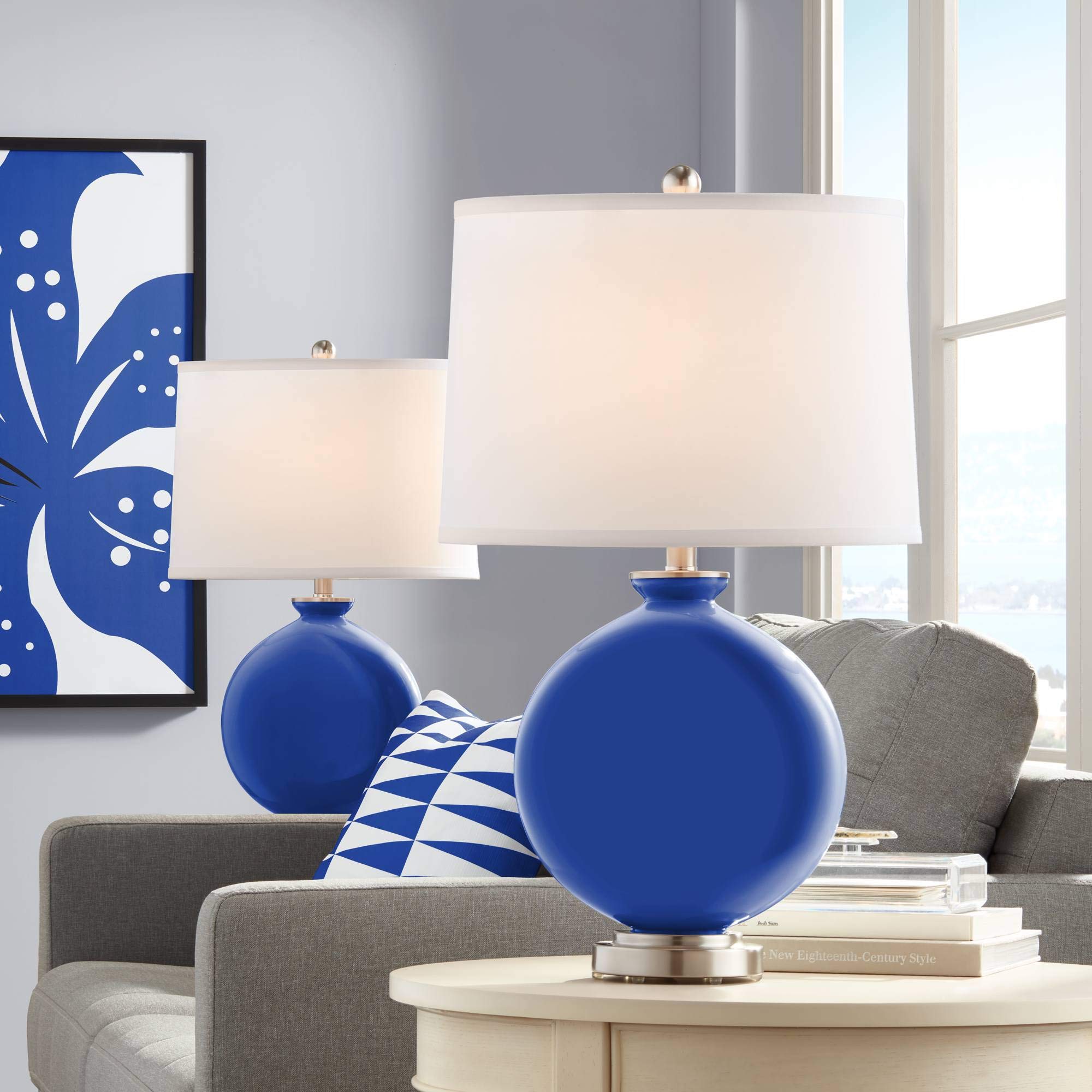 Dazzling Blue Table Lamp Set of 2 - 26.5