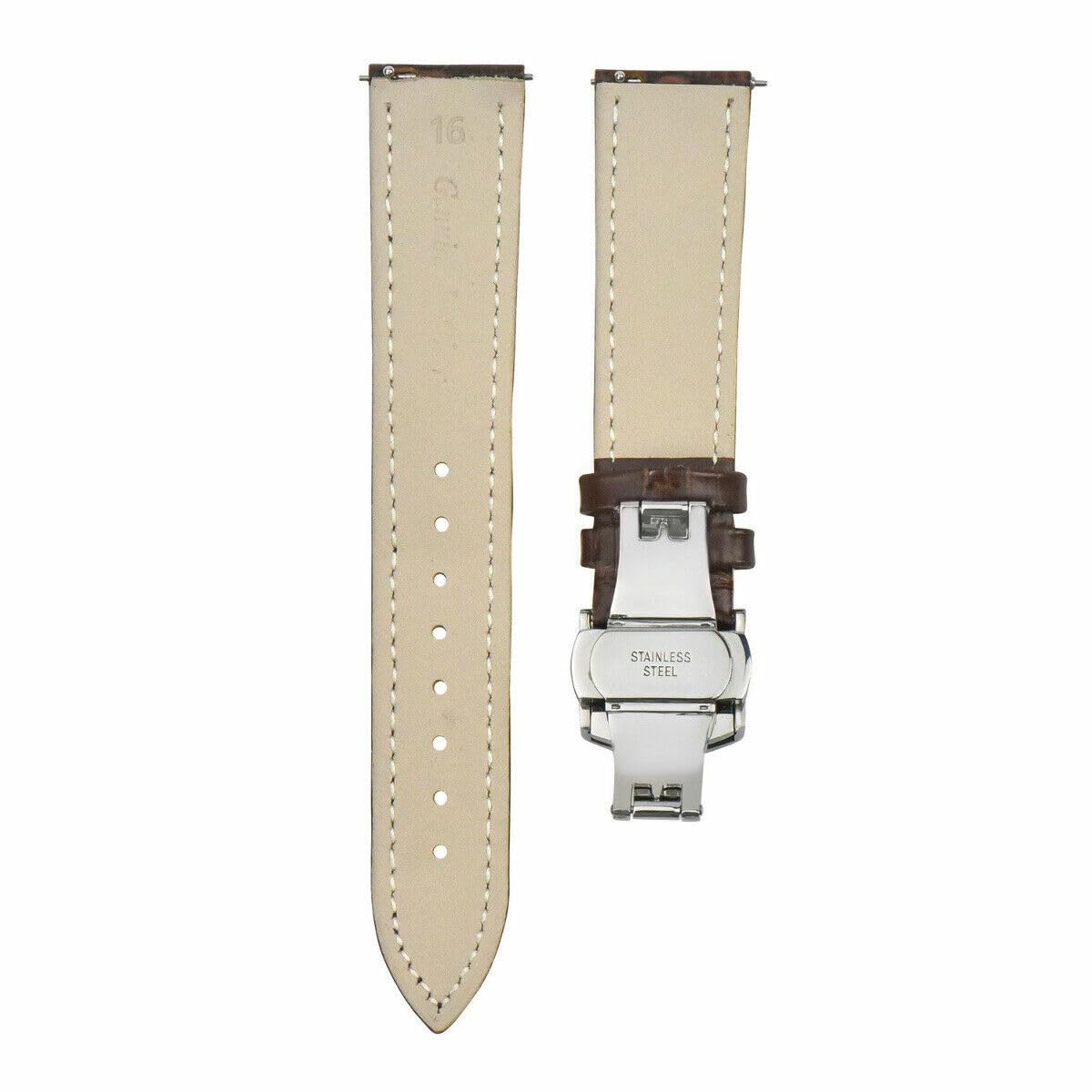 Genuine Leather Watch Band Strap 16-24mm Quick Release Replacement for Citizen - Perfect for Dress Watches, Business & Casual Wear