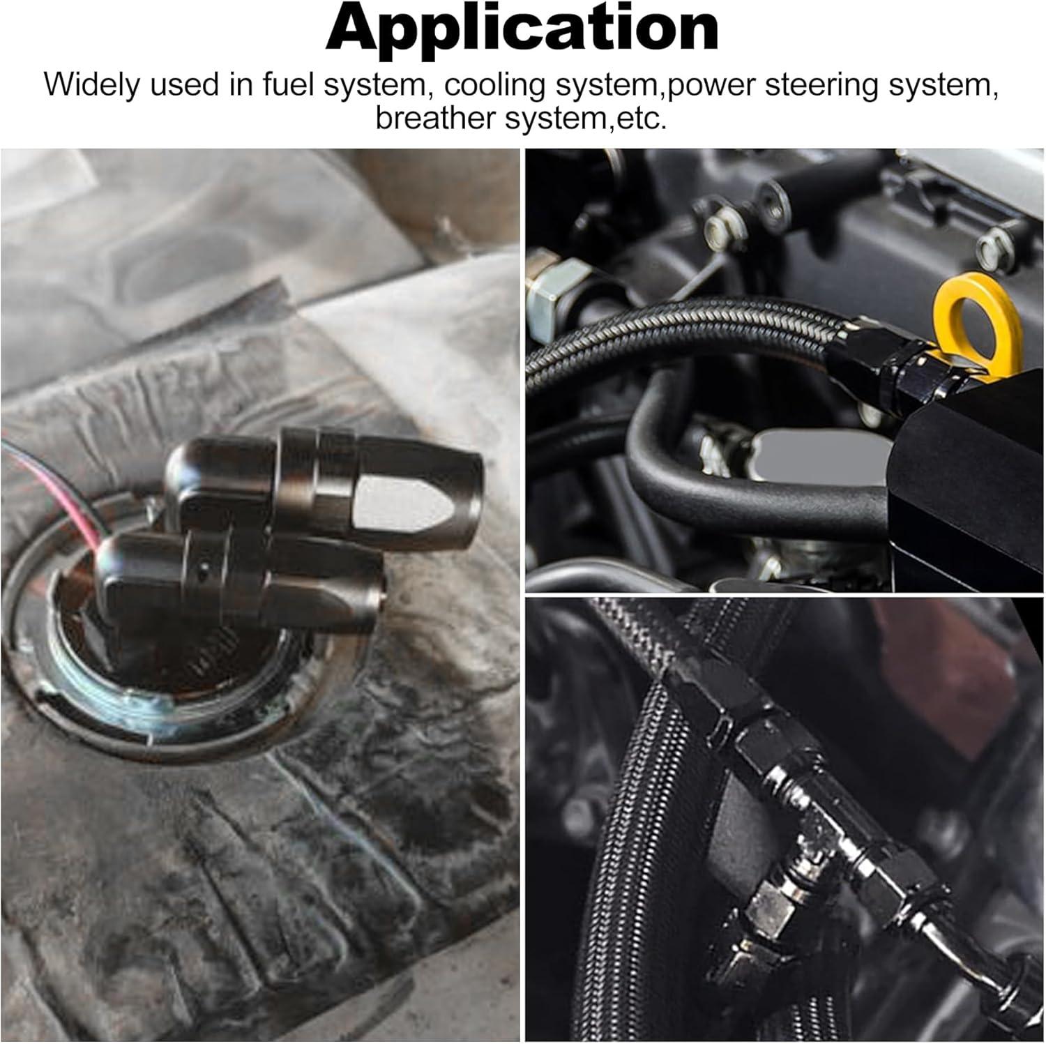 EVIL ENERGY AN Hose End to AN ORB 90 Degree Swivel Fitting Adapter for CPE Braided Hose - High Performance Fuel & Oil Line Connections for Automotive, Racing & Marine Applications