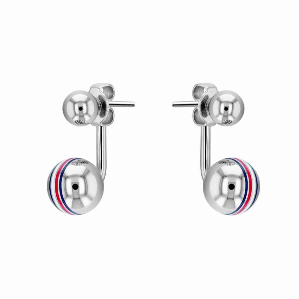 Tommy Hilfiger Women's Stainless Steel Round Stud Earrings - Silver (Model 2780496) | Hypoallergenic & Tarnish-Free Jewelry for Everyday Wear, Parties & Gifts