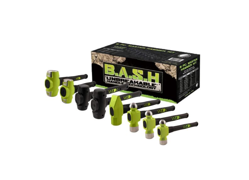 BASH® 8-Piece Master Hammer Set - Professional Tool Kit for Construction, Woodworking & Home Improvement Projects