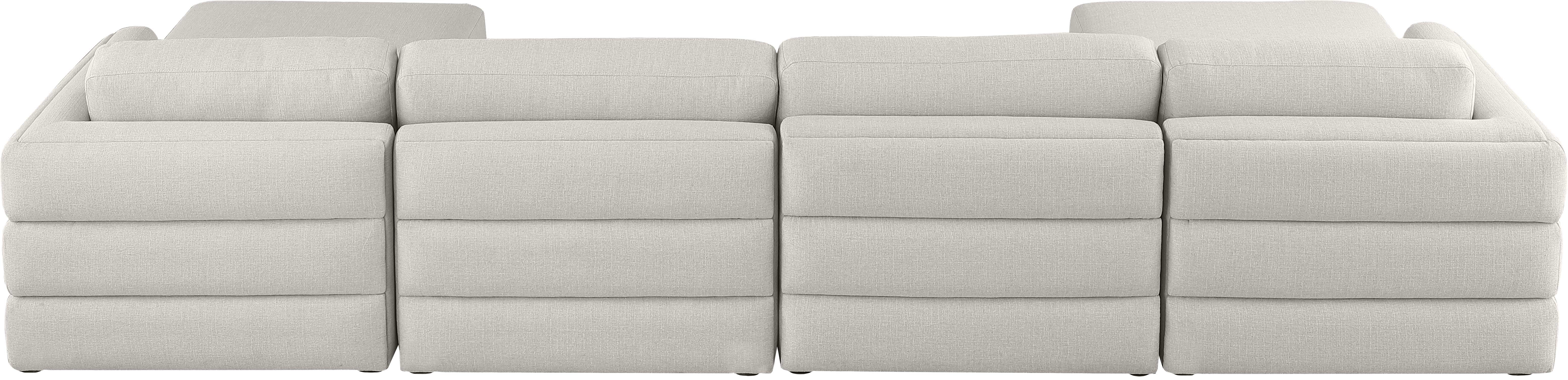 Beckham Durable Linen Textured Fabric Modular Sectional Sofa - Modern Living Room Furniture for Small Spaces & Apartments - Perfect for Family Gatherings, Movie Nights and Relaxing