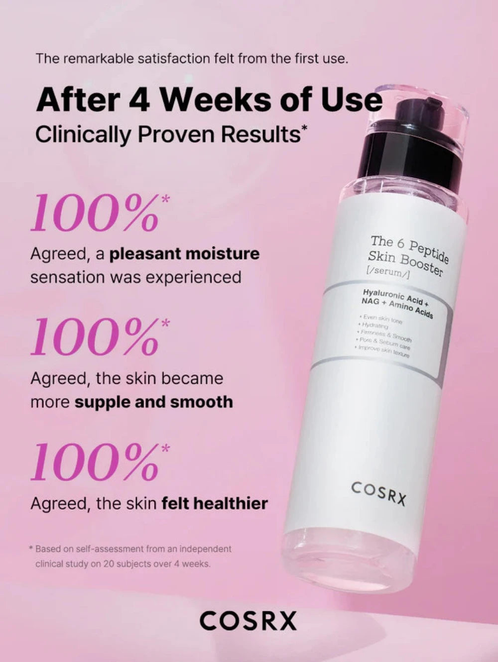 COSRX The 6 Peptide Skin Booster Serum 150ml - Anti-Aging Facial Serum with Hyaluronic Acid & Collagen for Wrinkles & Fine Lines | Hydrating & Firming Skincare for Day & Night Use