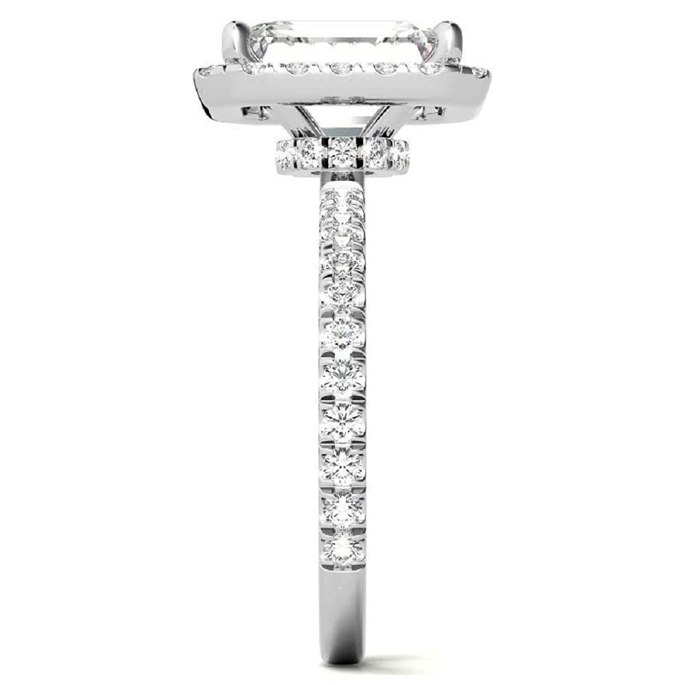 3 CT Emerald Cut Moissanite Engagement Ring - Vintage Solitaire Wedding Band with 4-Prong Setting in Sterling Silver - Anniversary, Promise Ring Gift for Her - Perfect for Proposals, Weddings & Special Occasions