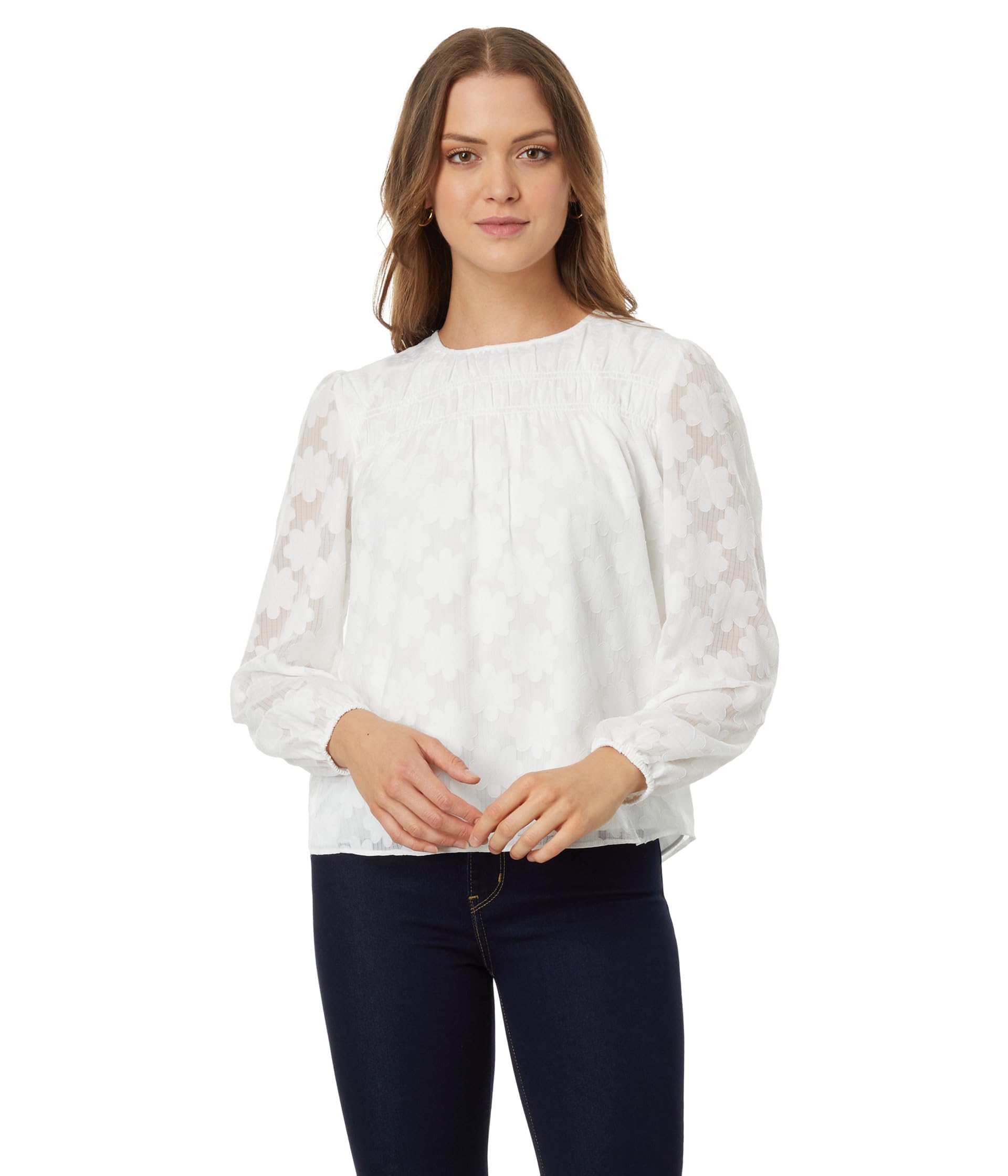 Tommy Hilfiger Women's Floral Print Long Sleeve Blouse - Casual Office Wear & Spring Fashion Top for Women