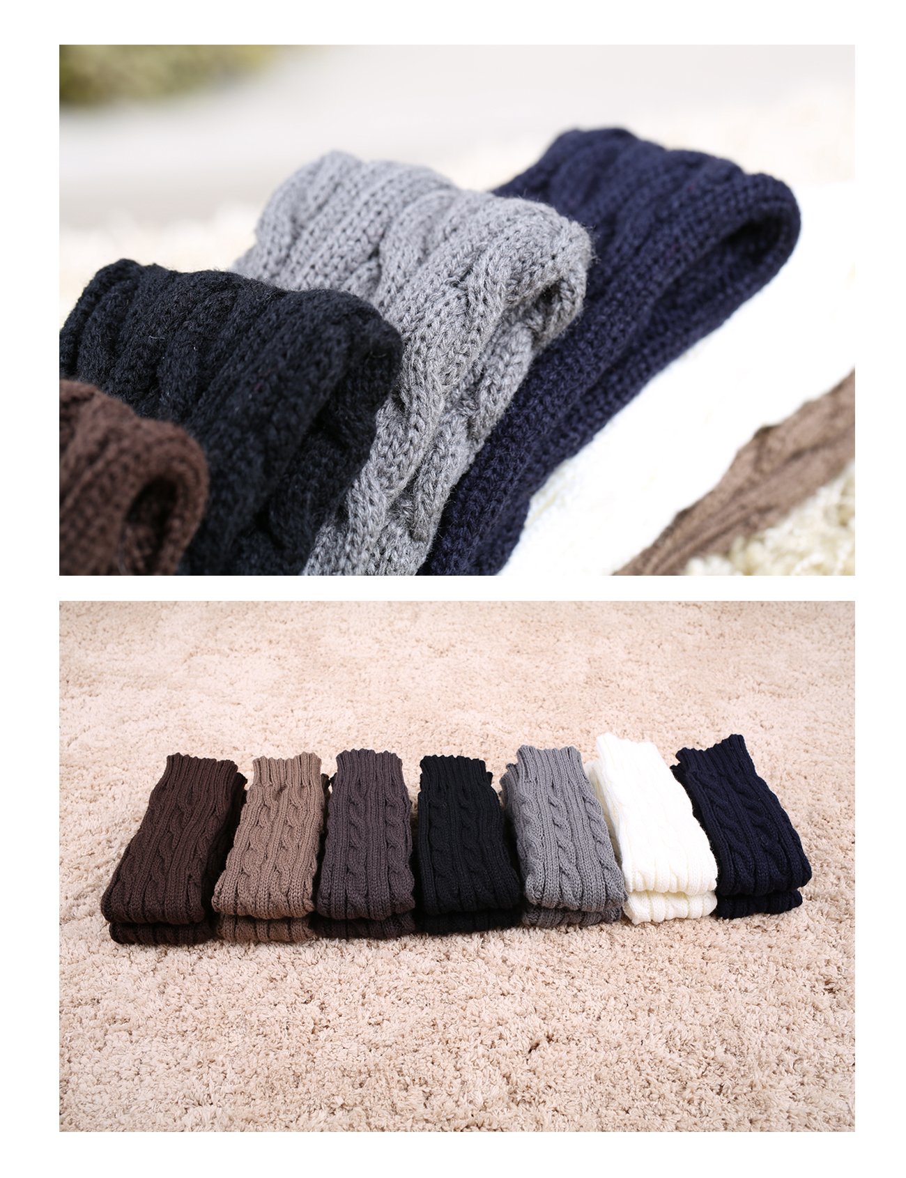 Letuwj Women's Knitted Crochet Fingerless Gloves - Warm Winter Handwear for Driving, Typing & Outdoor Activities