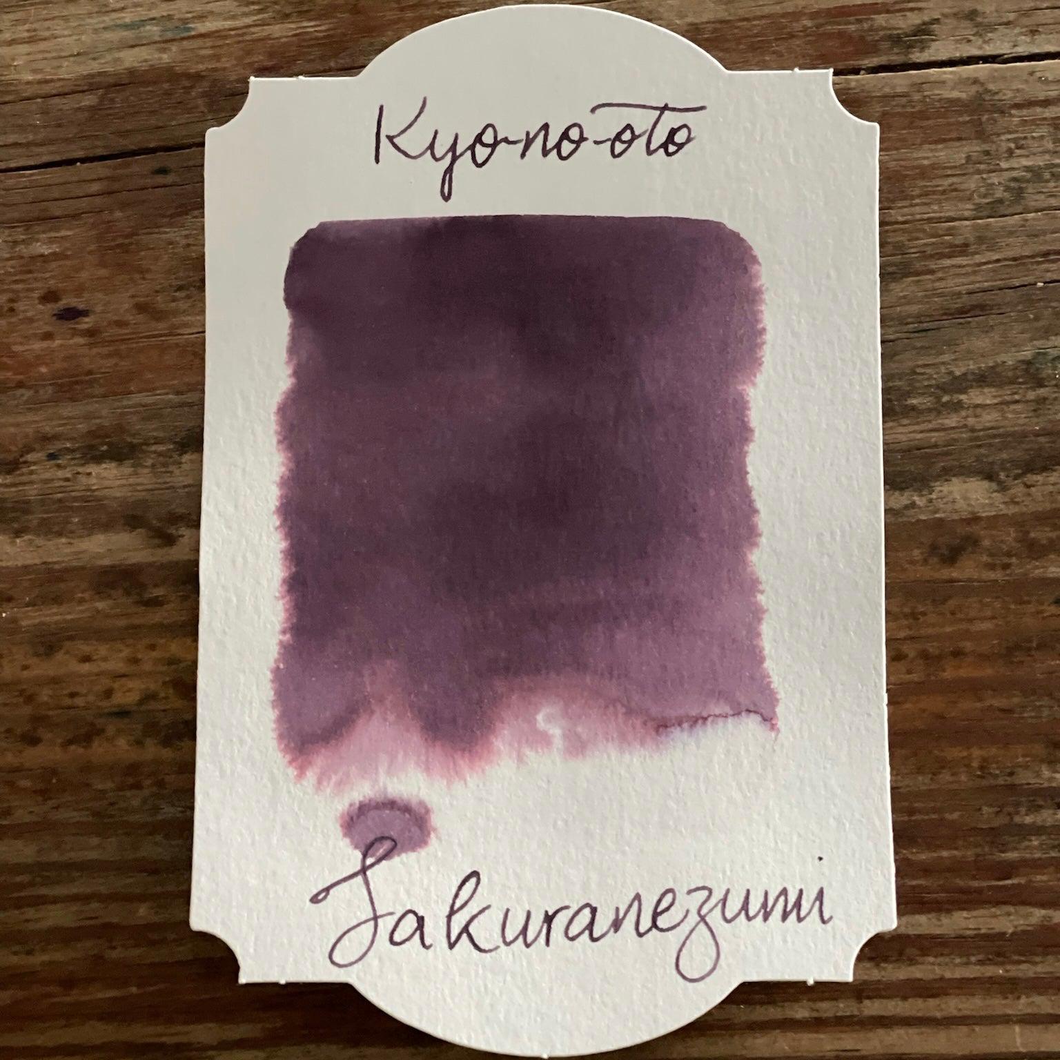 Premium Kyo no Oto Sakuranezumi Fountain Pen Ink - Cherry Blossom Pink for Calligraphy, Journaling & Artistic Writing - Perfect for Spring Stationery and Gift Giving