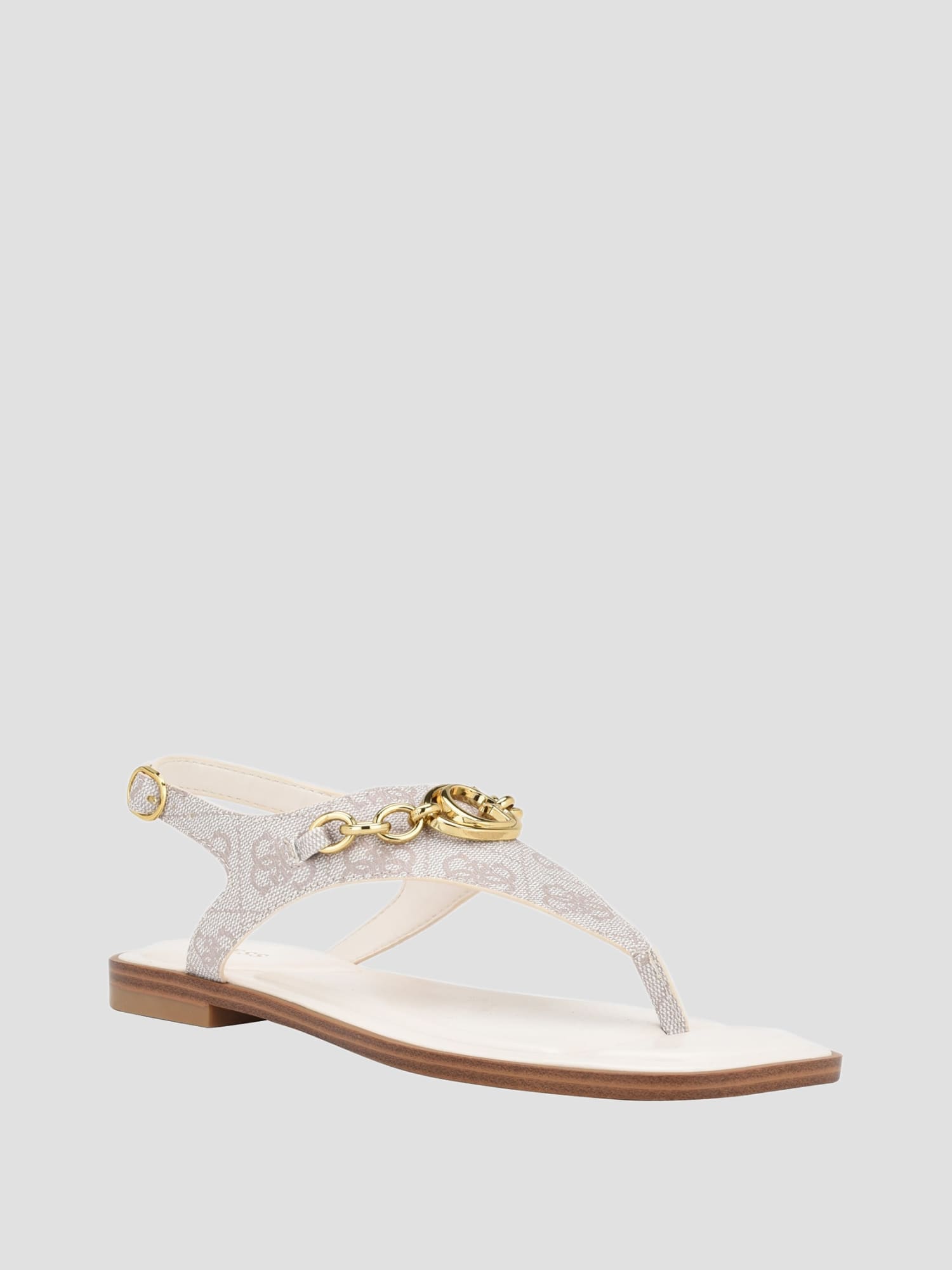 Ivory Rissy Logo Sandals for Women - Comfortable Summer Slide Sandals with Brand Logo - Perfect for Beach, Pool, and Casual Outings