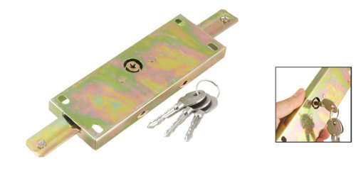 uxcell Gold Tone Cross Keyway Cylinder Head Roller Shutter Door Lock with 3 Keys - Secure Garage, Warehouse & Commercial Entrances
