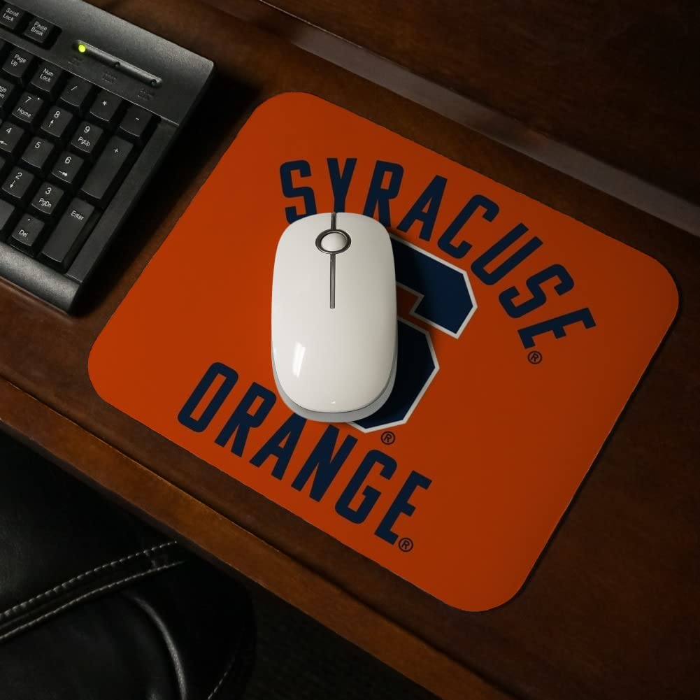 Syracuse University Orange Low Profile Thin Mouse Pad - Non-Slip Gaming & Office Desk Mat for Computers, Laptops - Perfect for Work, Study & Gaming Setups