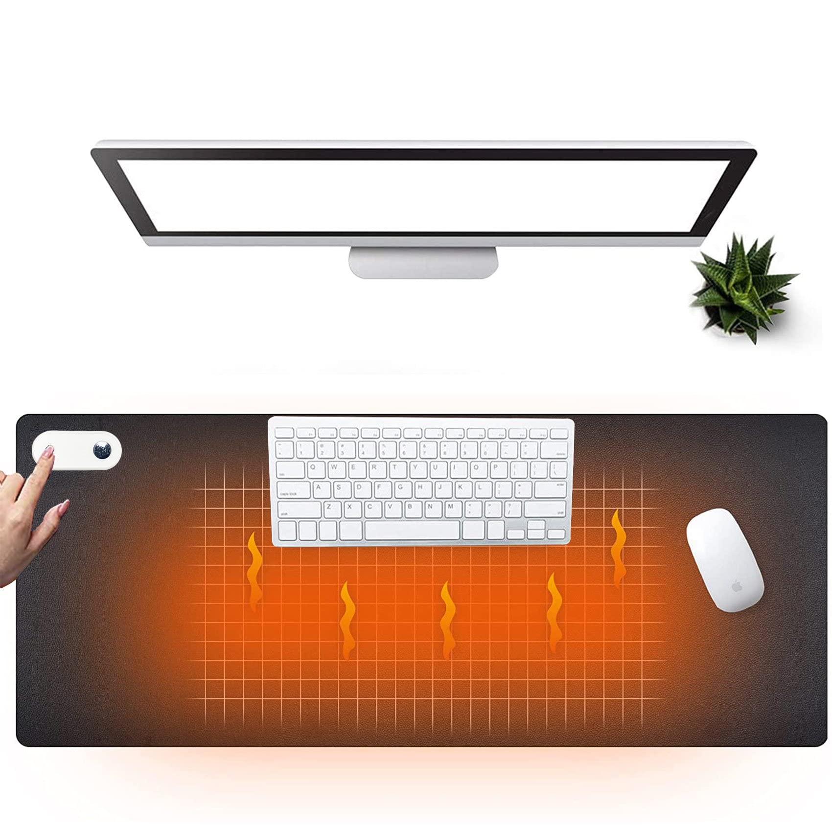 Electric Heated Desk Pad with 5 Heat Settings & Auto Shut-Off - Large 31.5