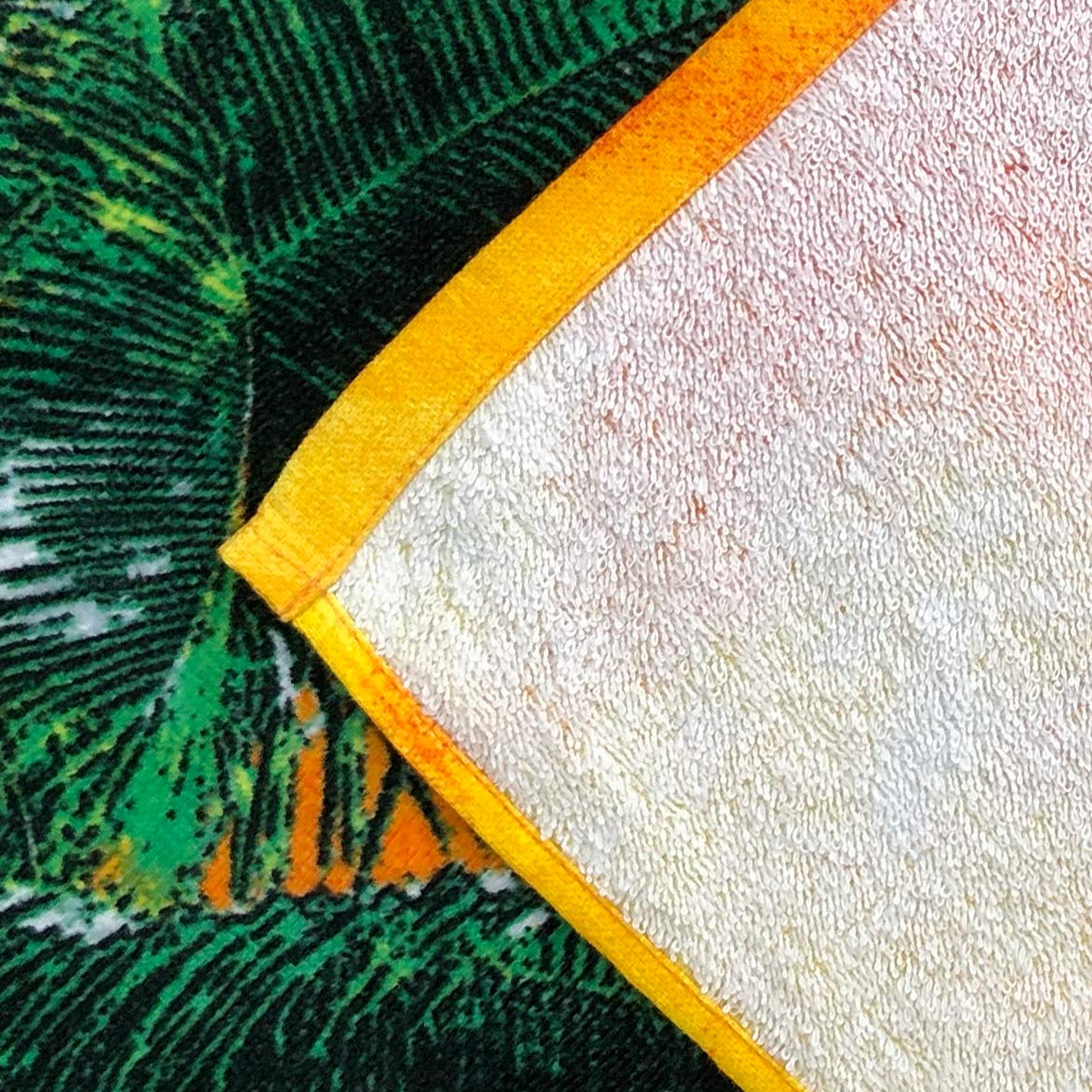 Florida Beach Blanket 54 x 68 Inch - 100% Cotton Oversized Beach Towel for Family, Picnic & Travel - Sunset Island Design - Perfect for Beach, Pool, Yoga & Outdoor Activities